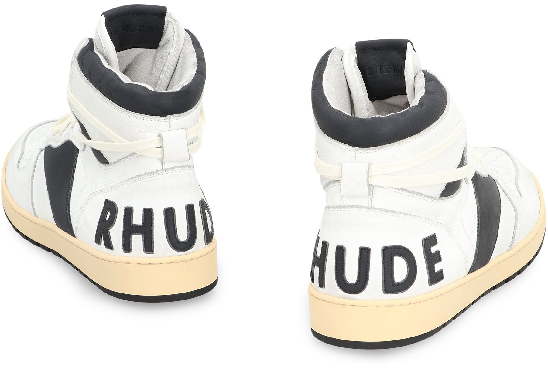 Rhecess leather high-top sneakers