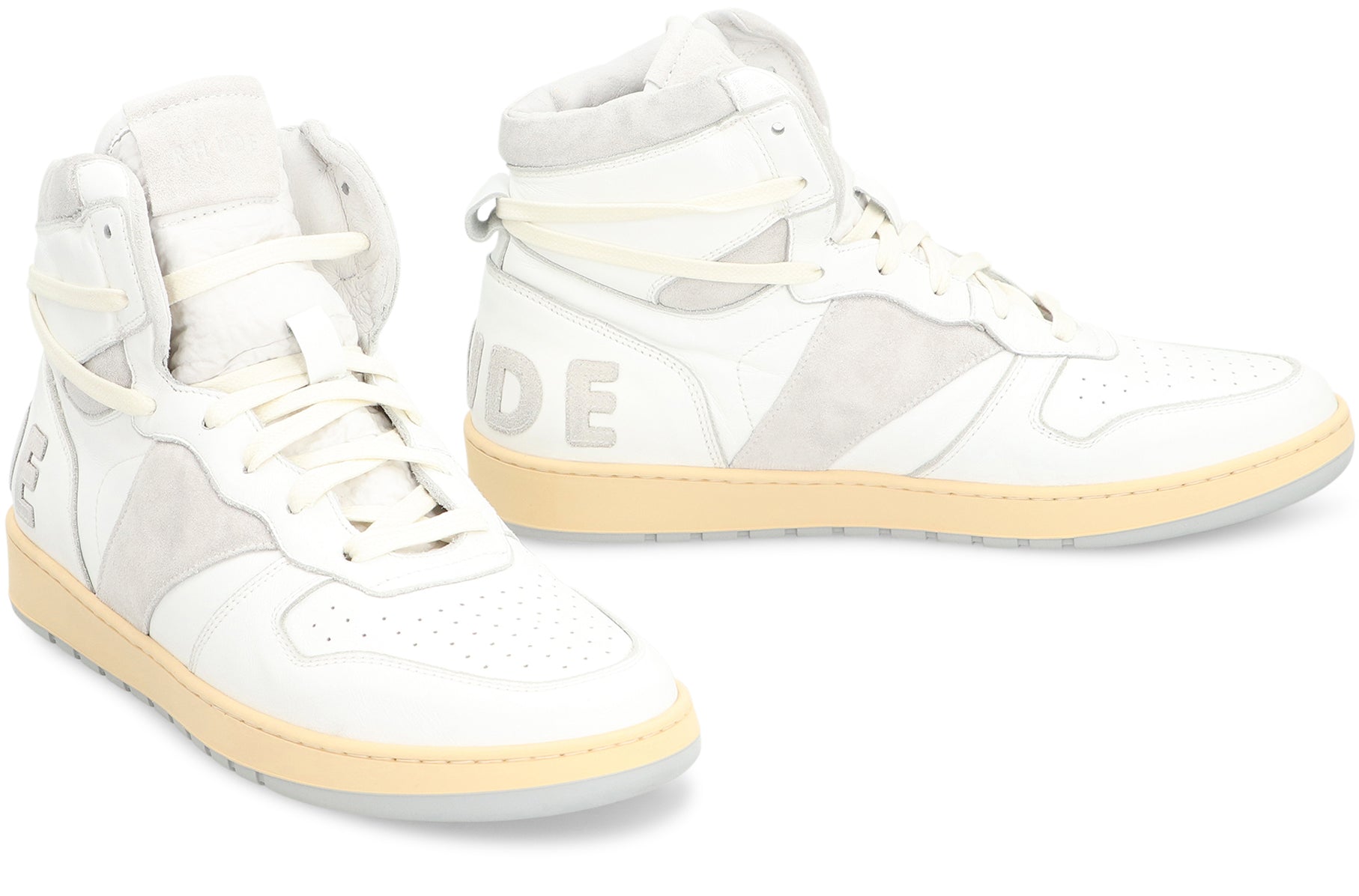 Rhecess leather high-top sneakers