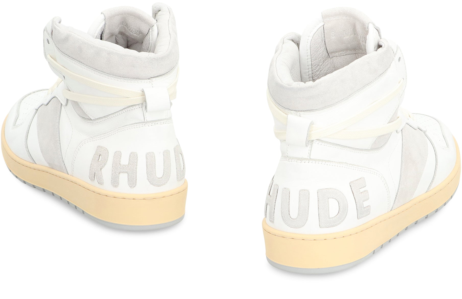 Rhecess leather high-top sneakers