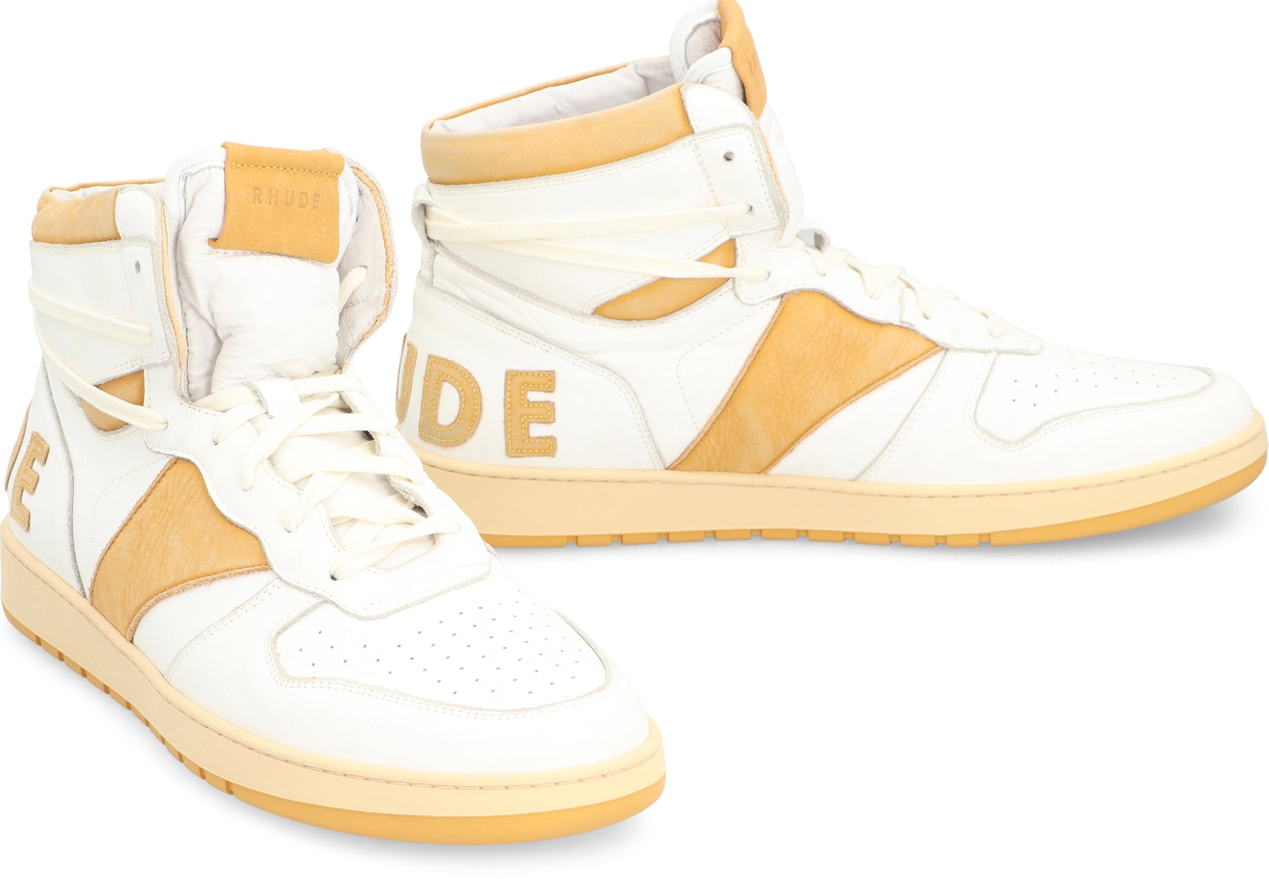Rhecess leather high-top sneakers