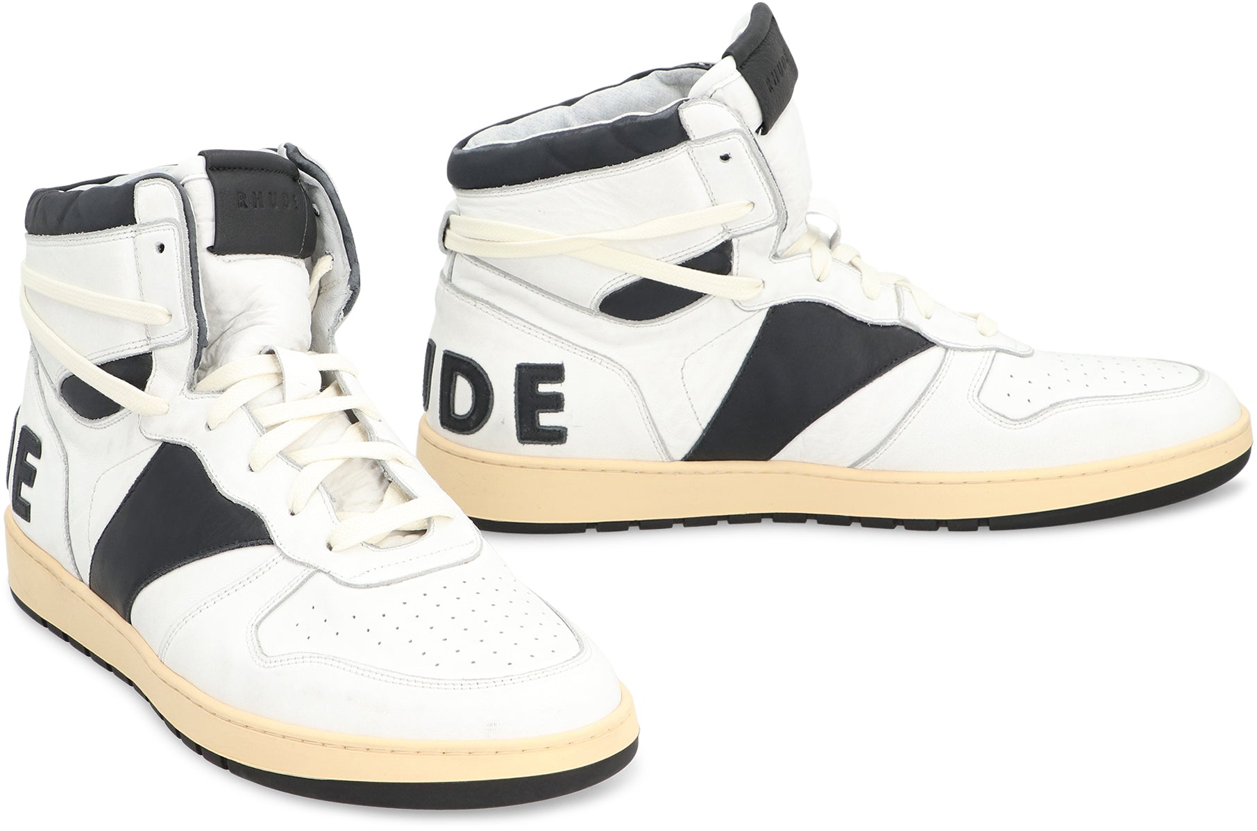 Rhecess leather high-top sneakers