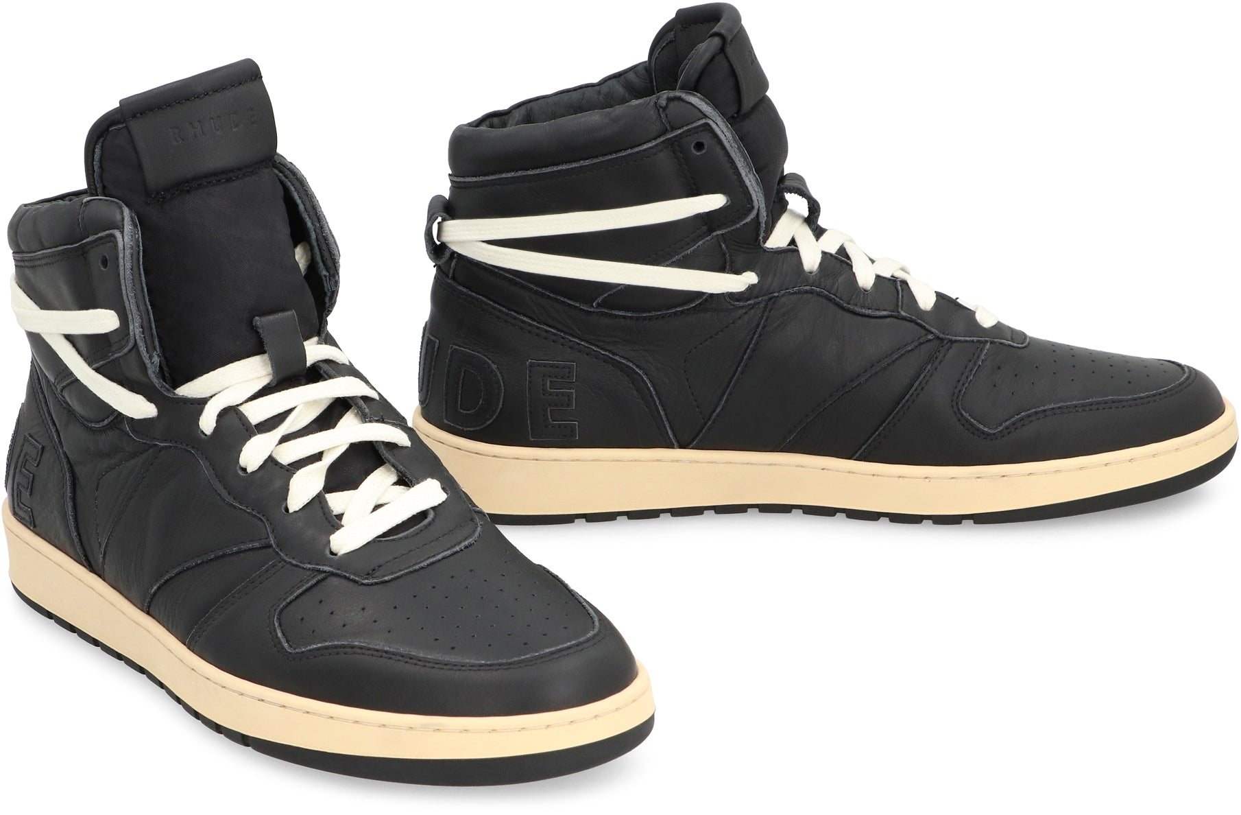 Rhecess leather high-top sneakers