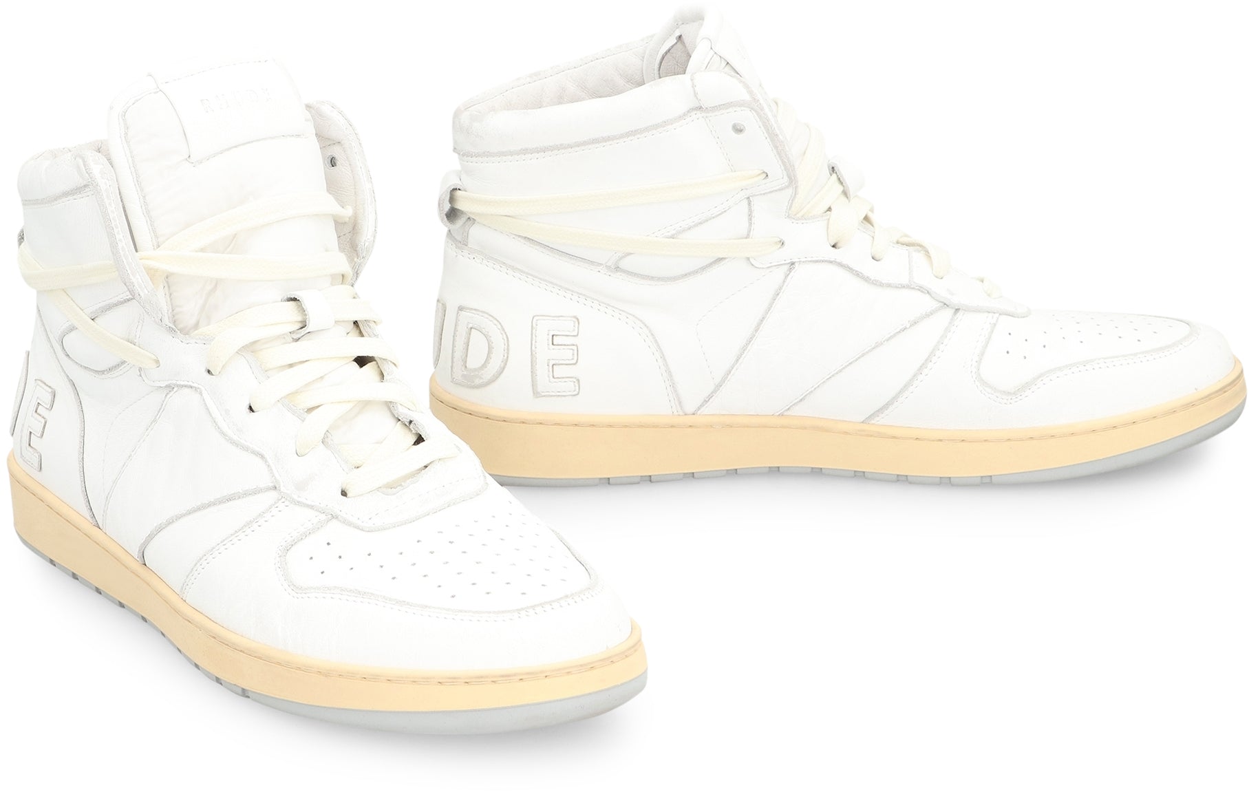 Rhecess leather high-top sneakers