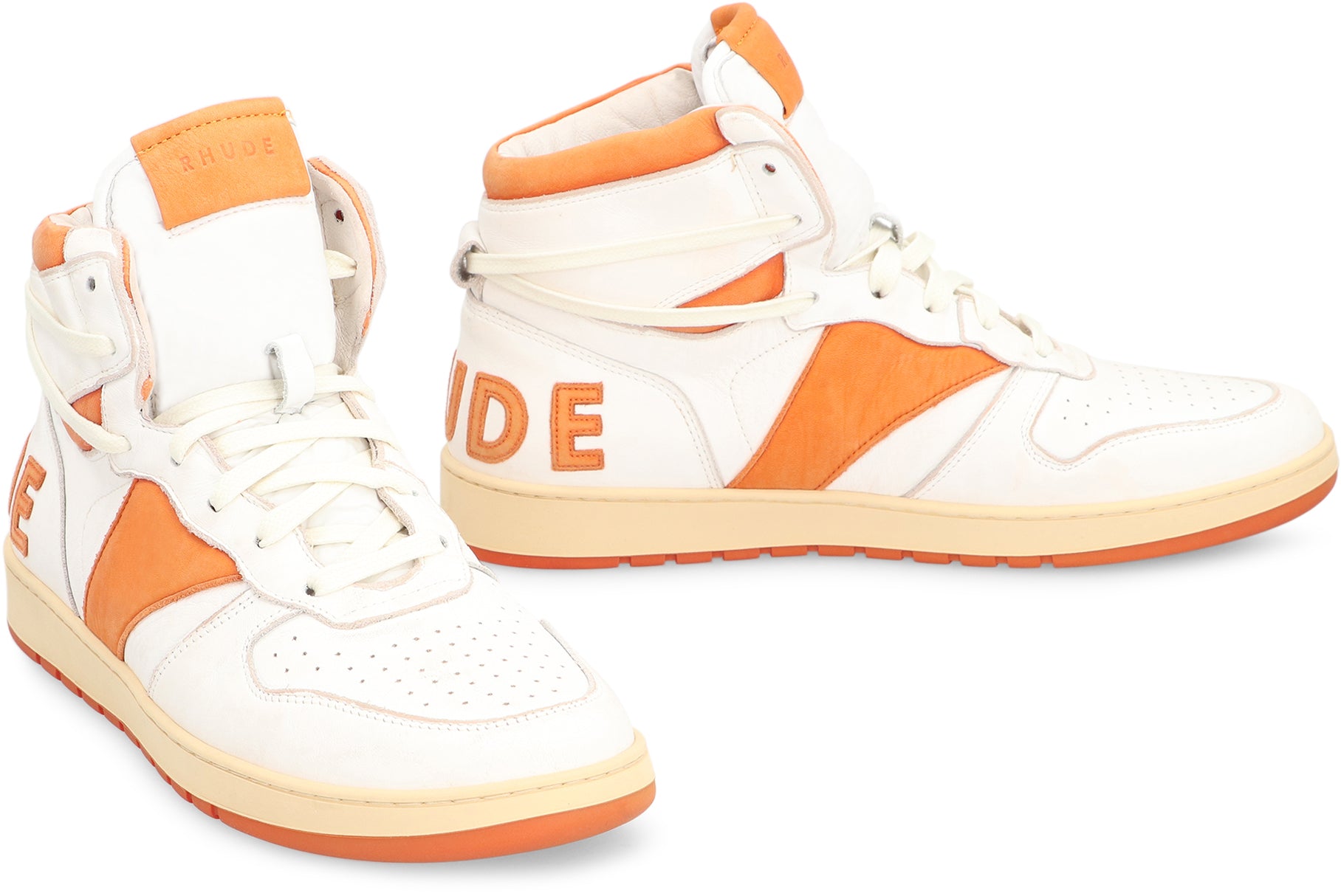 Rhecess leather high-top sneakers