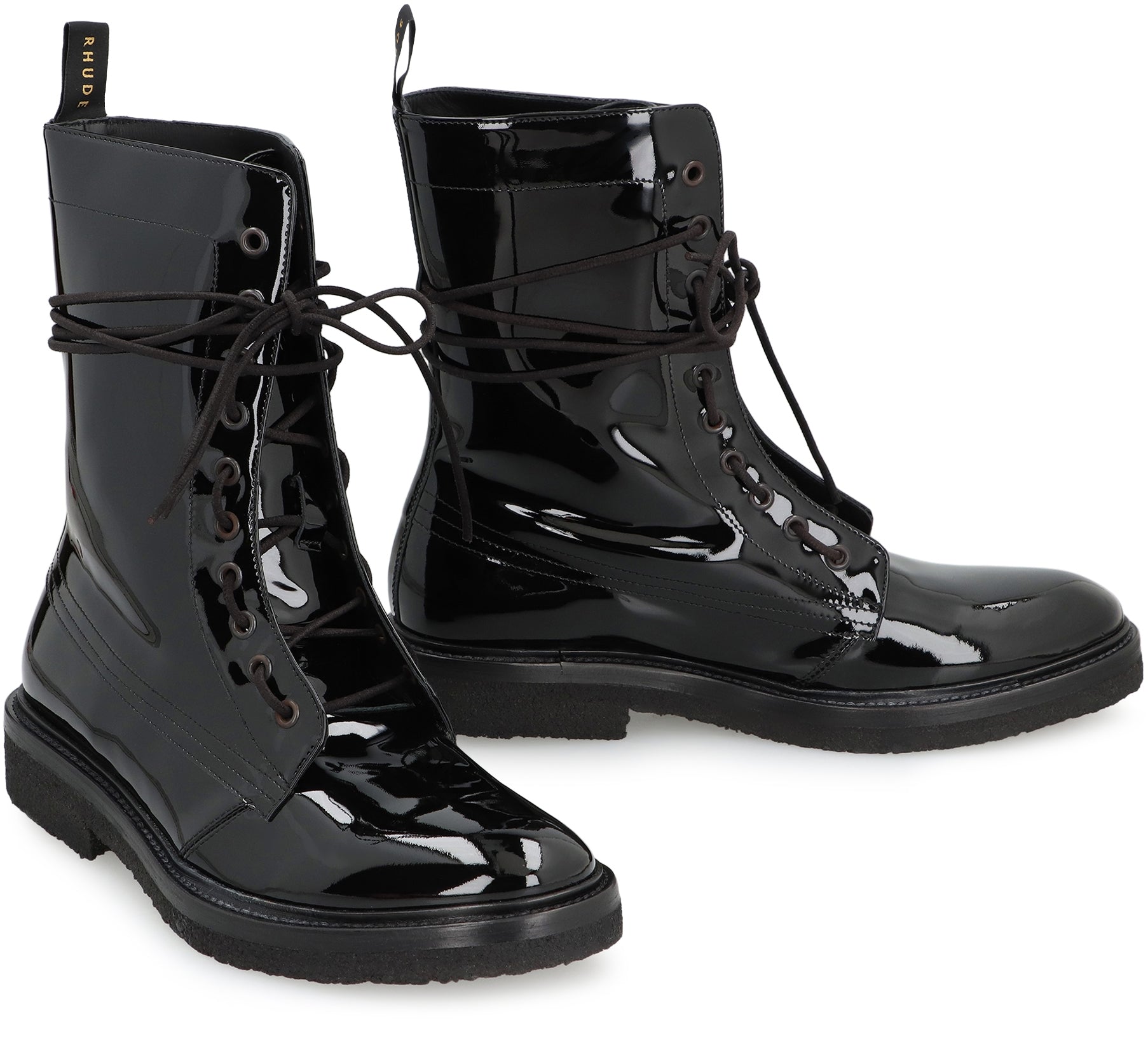 Rhanger leather combat boots