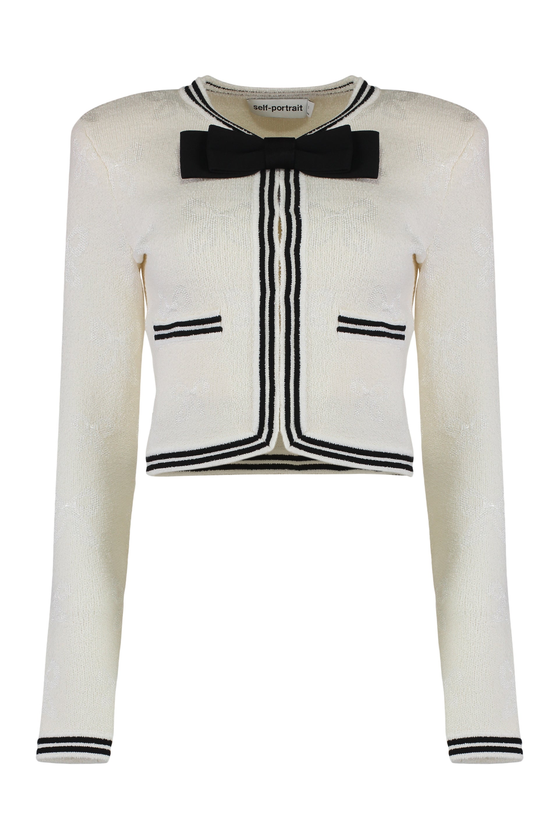 Jacquard knit cardigan