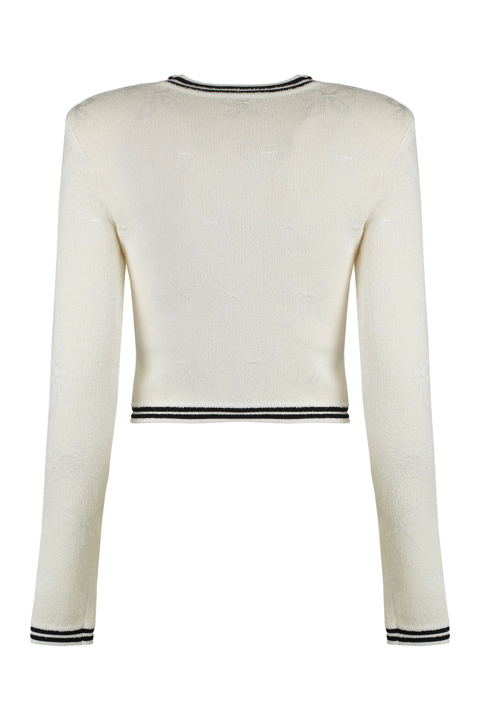 Jacquard knit cardigan