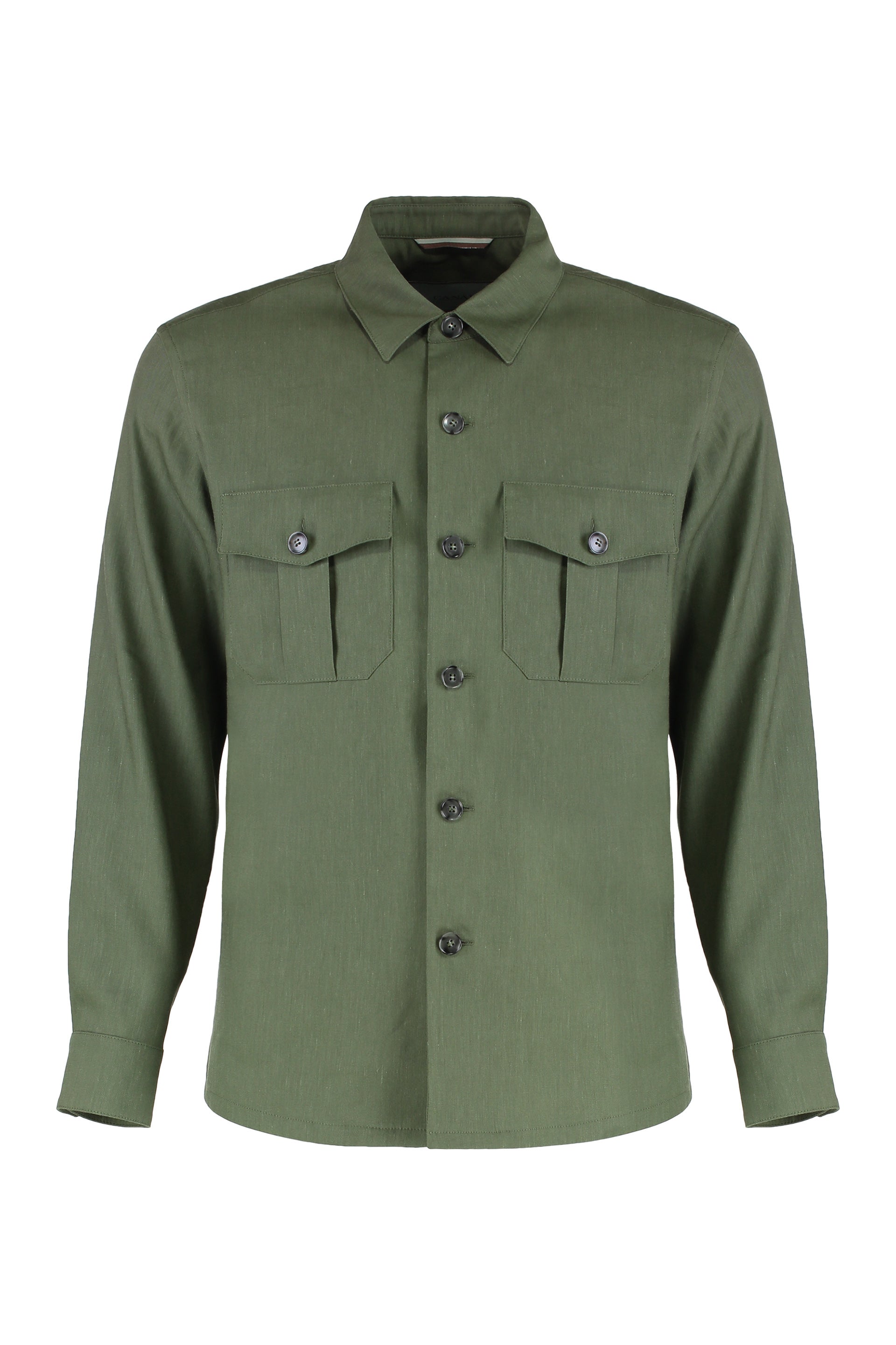 Wool blend overshirt