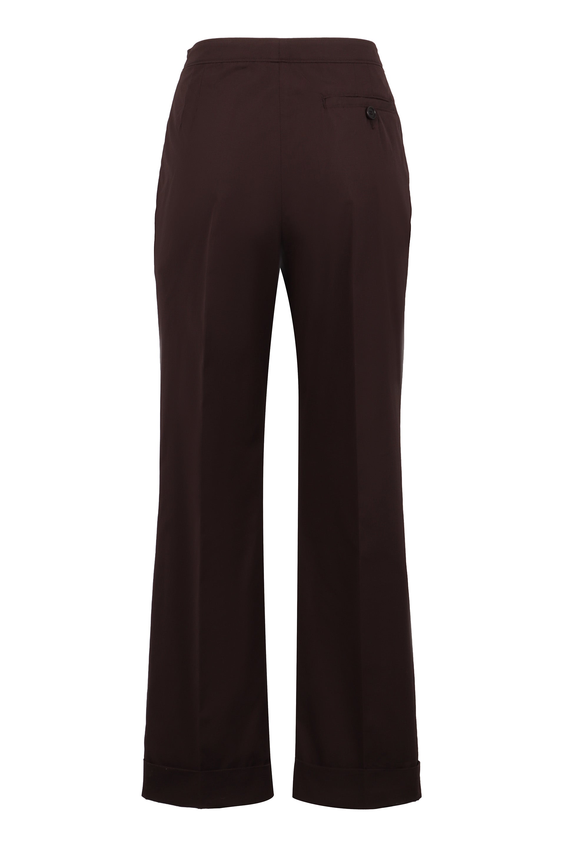 High-rise cotton trousers