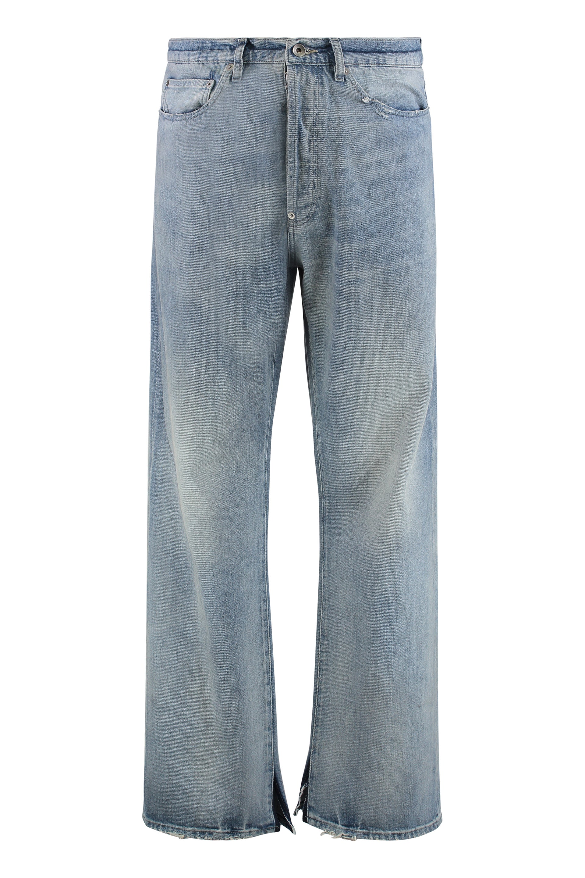 5-pocket straight-leg jeans