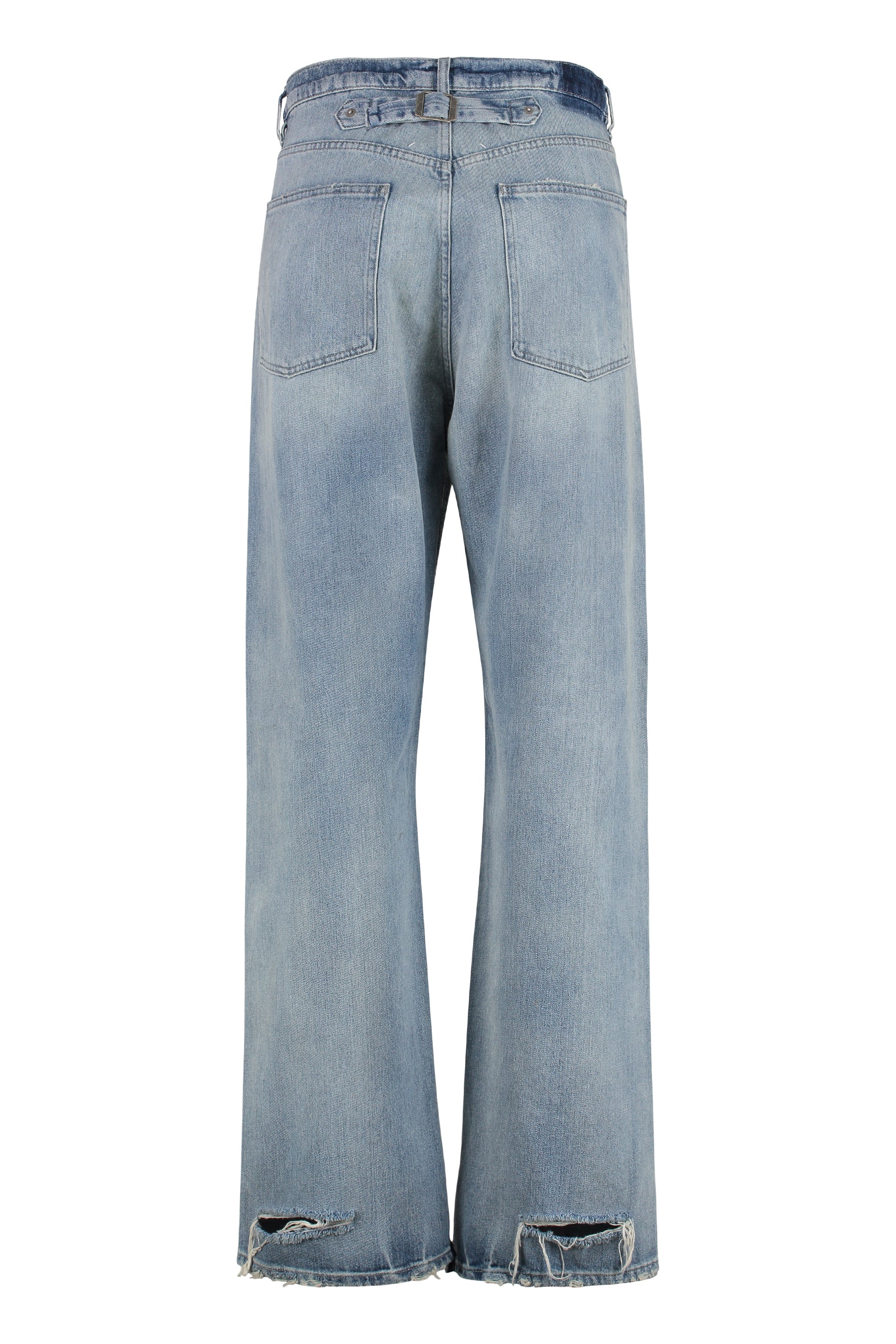5-pocket straight-leg jeans