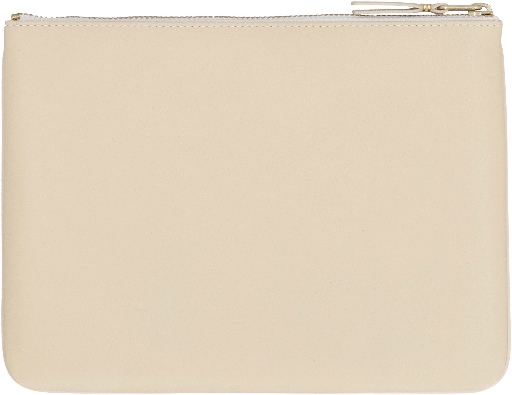 Logo detail flat leather pouch