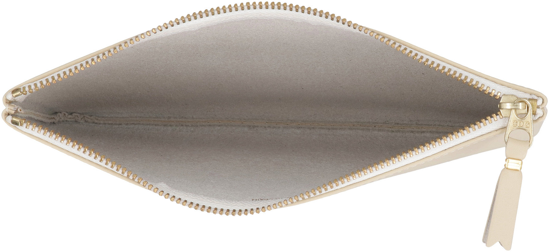 Logo detail flat leather pouch