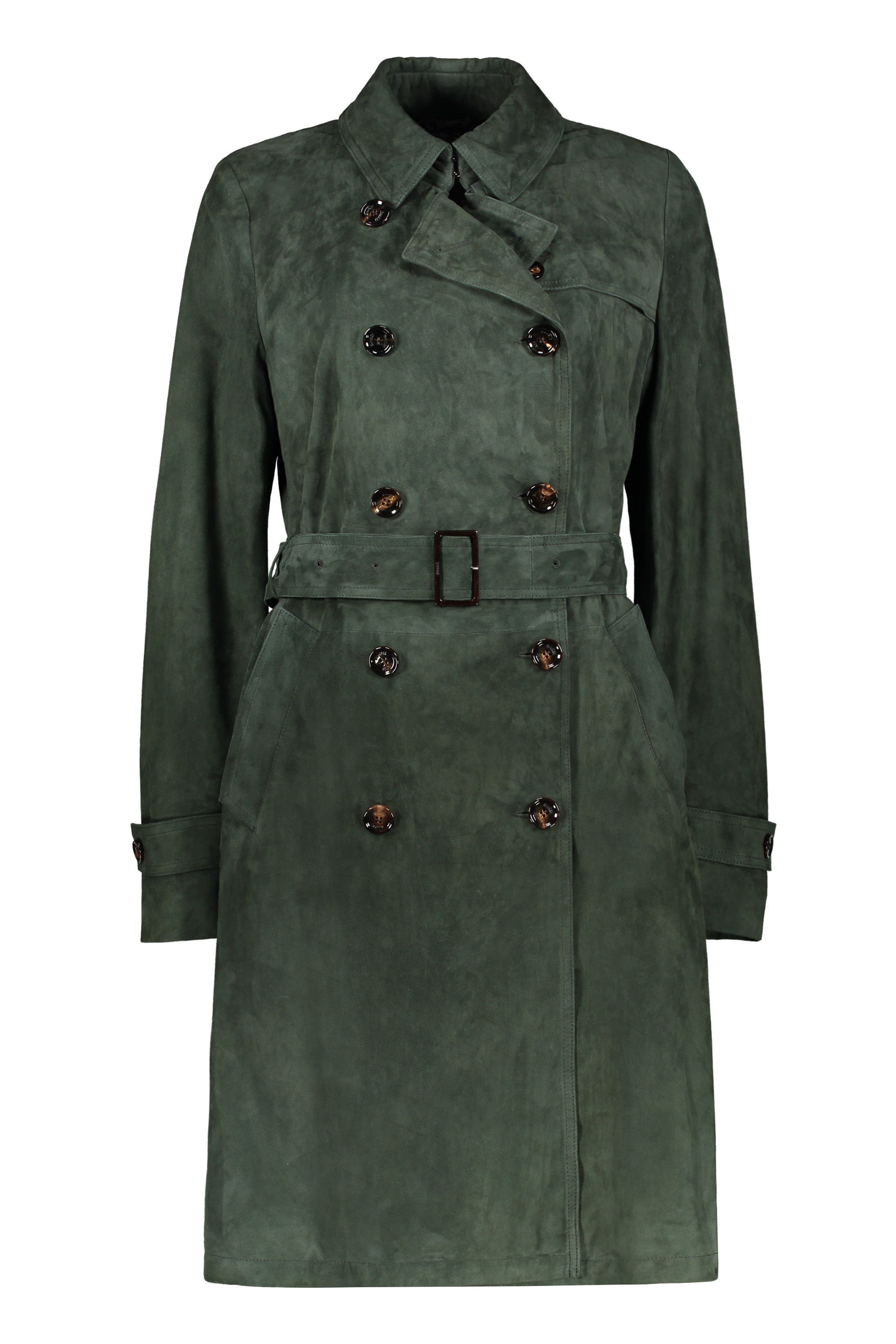 Avignon long leather jacket