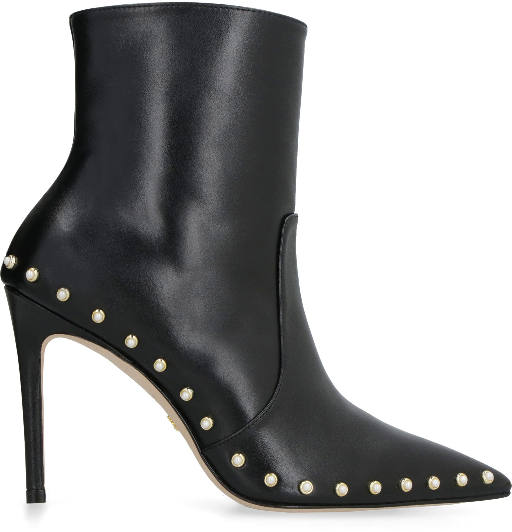 Stuart leather pointy-toe ankle boots