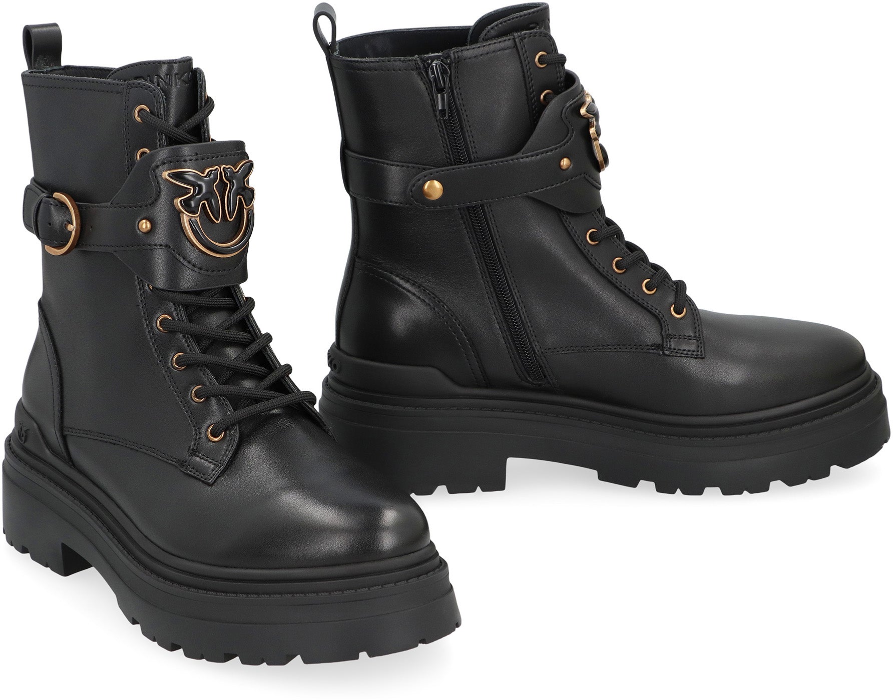 Mia Leather combat boots