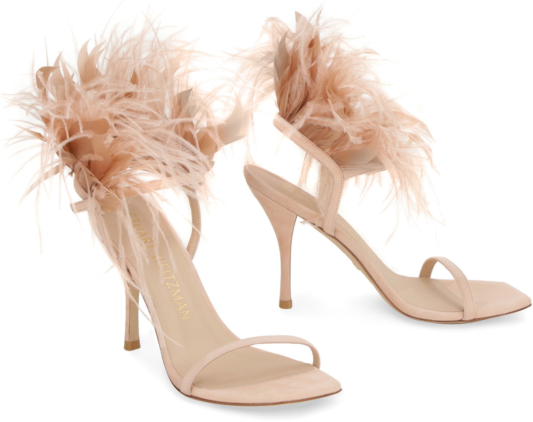 Plume suede sandals