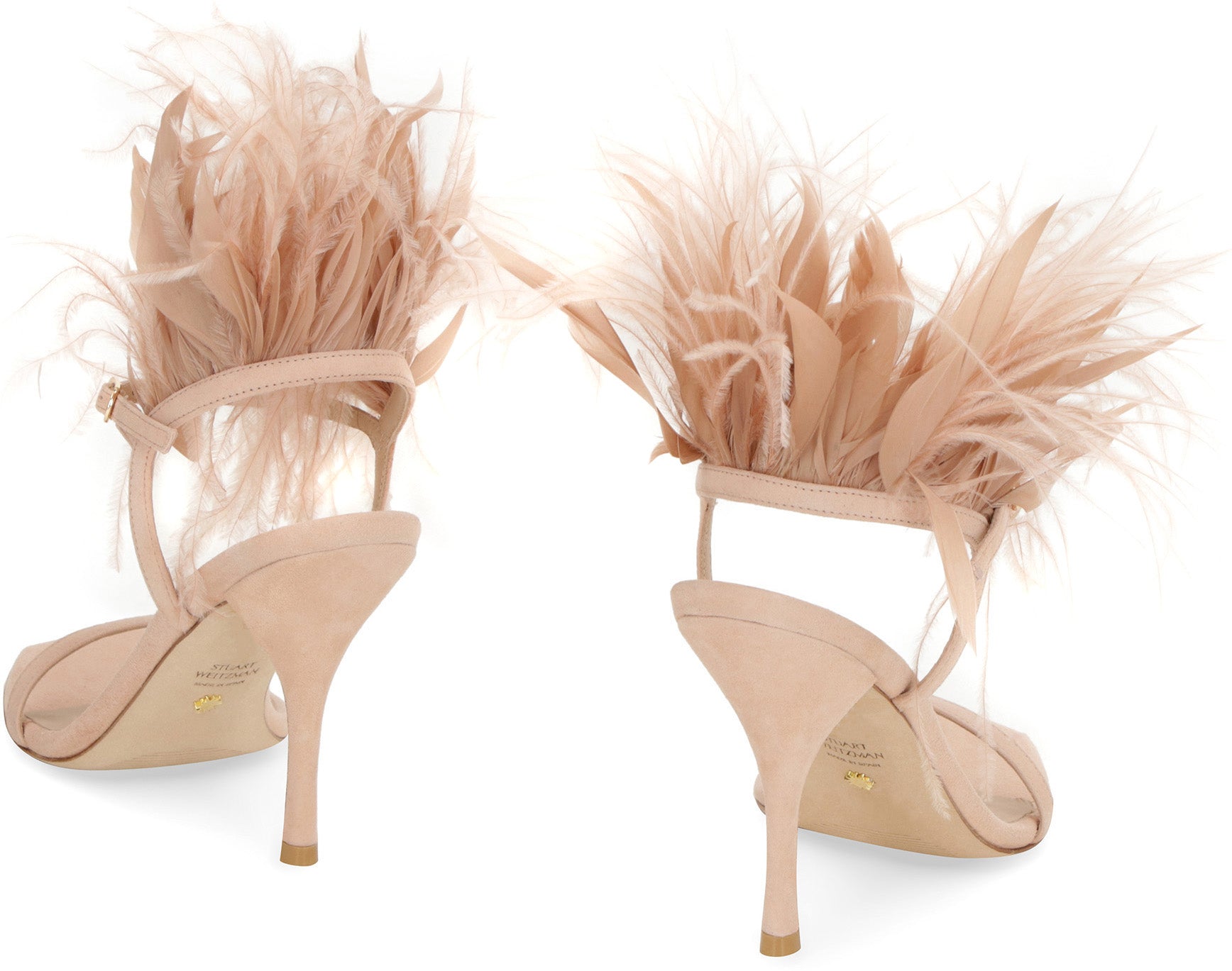 Plume suede sandals