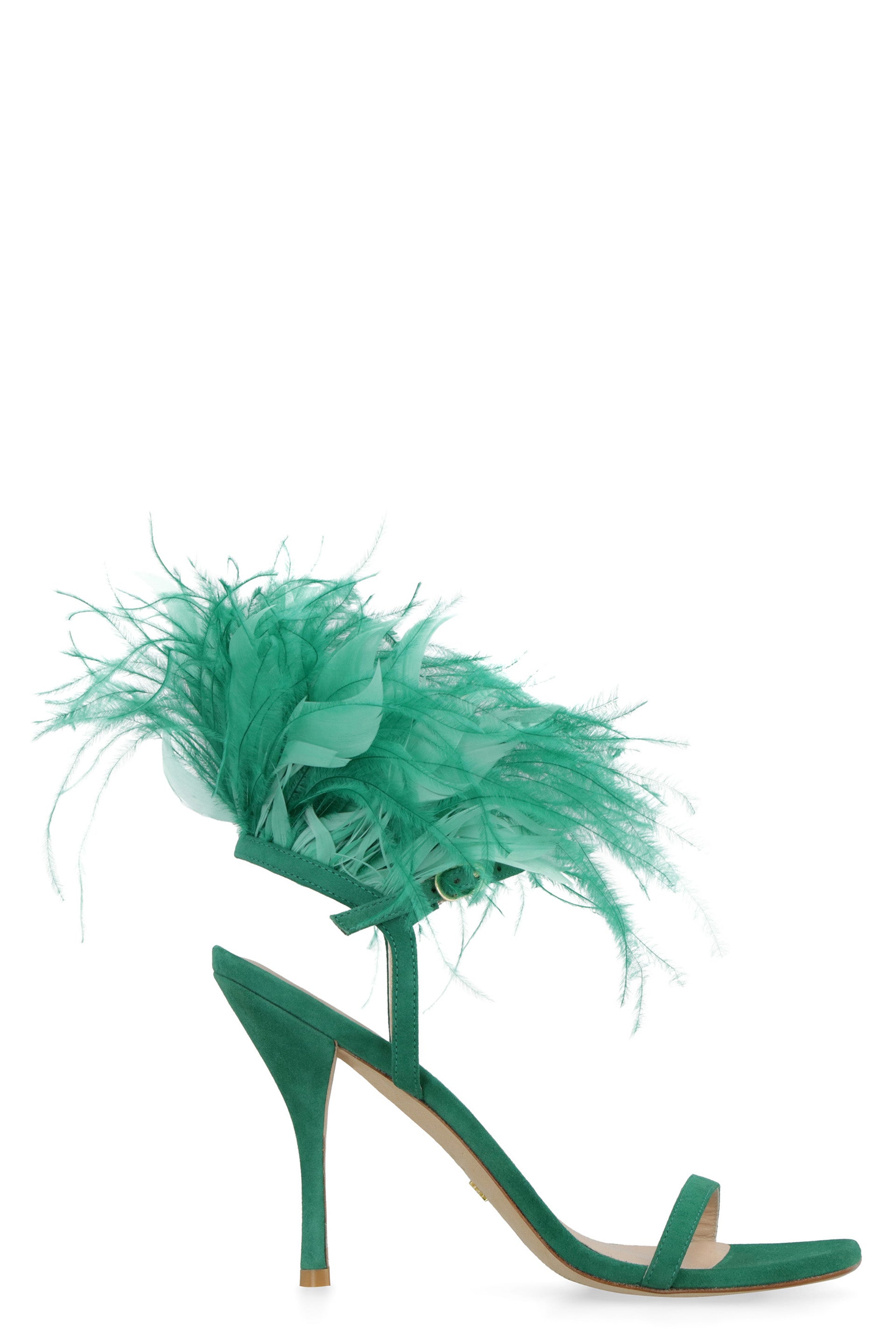 Plume suede sandals