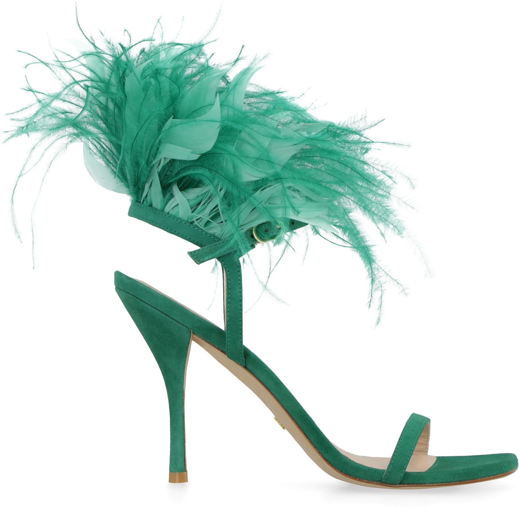 Plume suede sandals