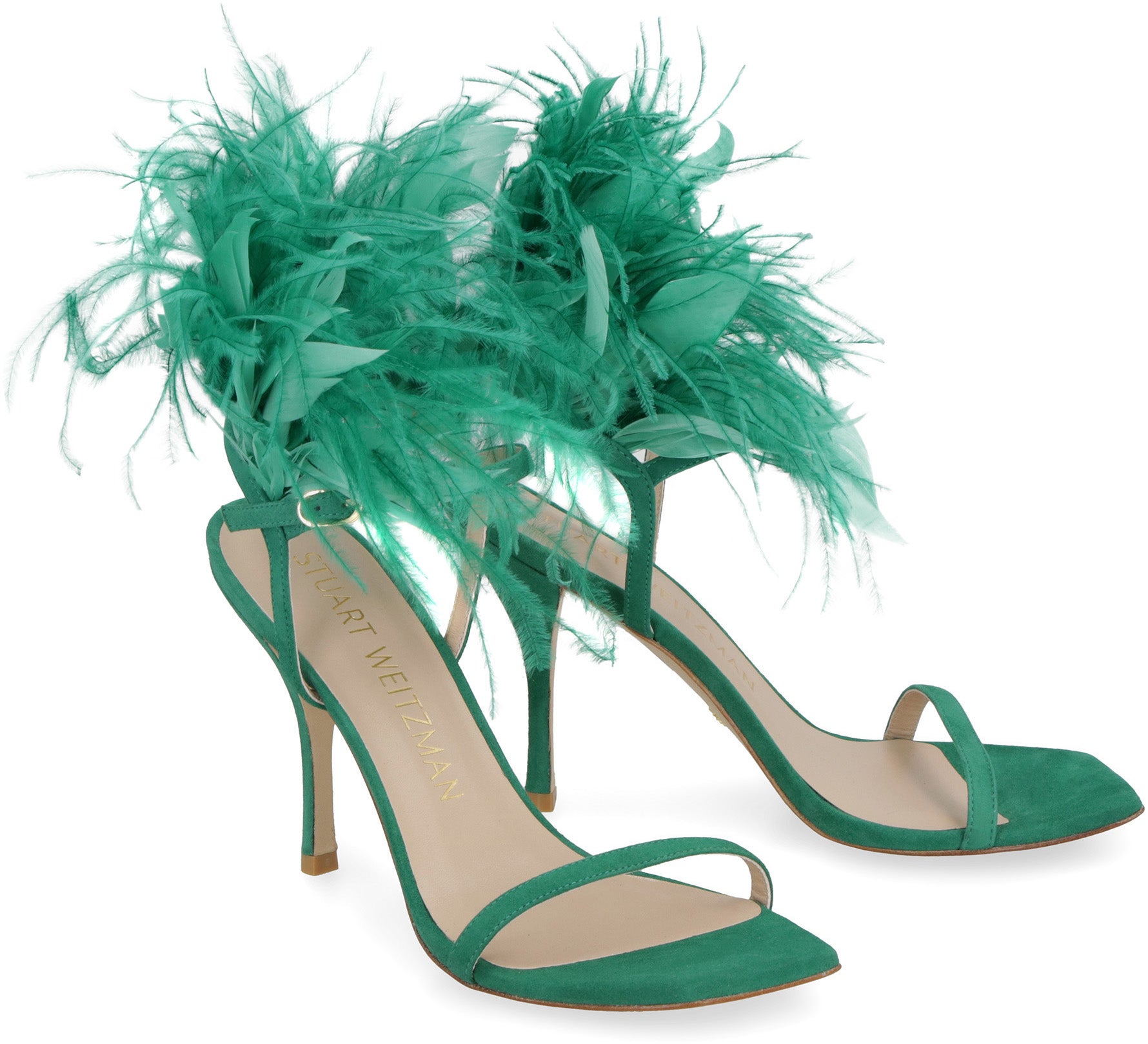 Plume suede sandals
