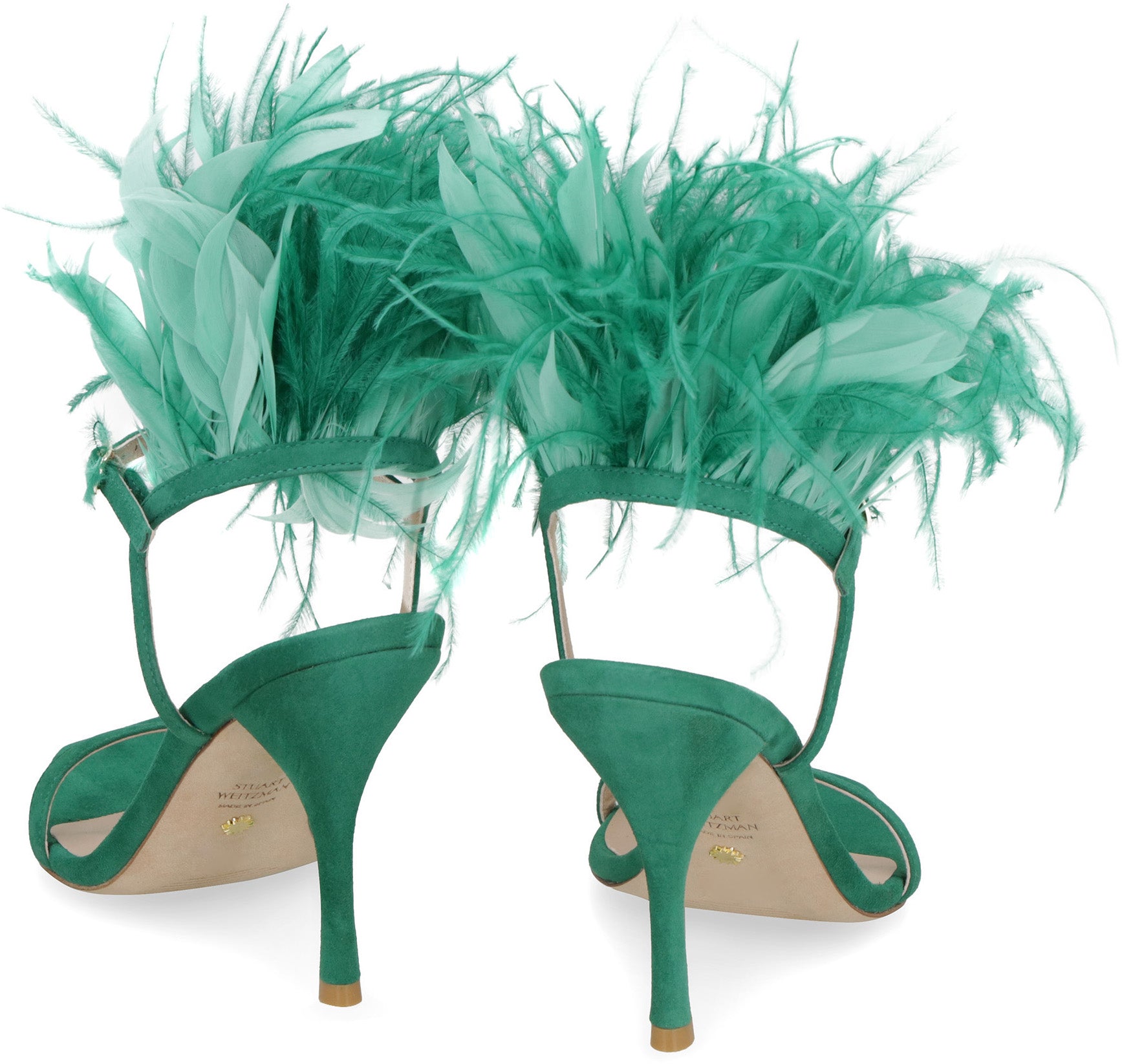 Plume suede sandals