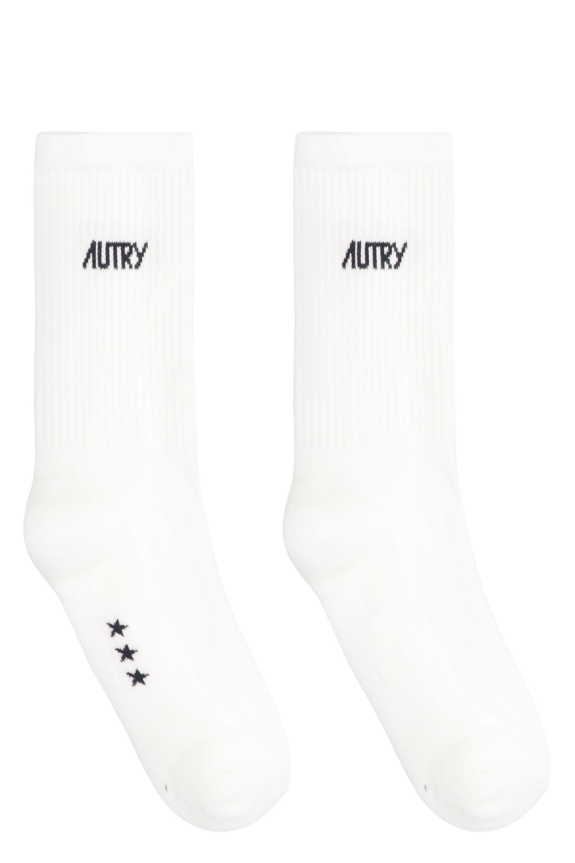 Logo cotton blend socks