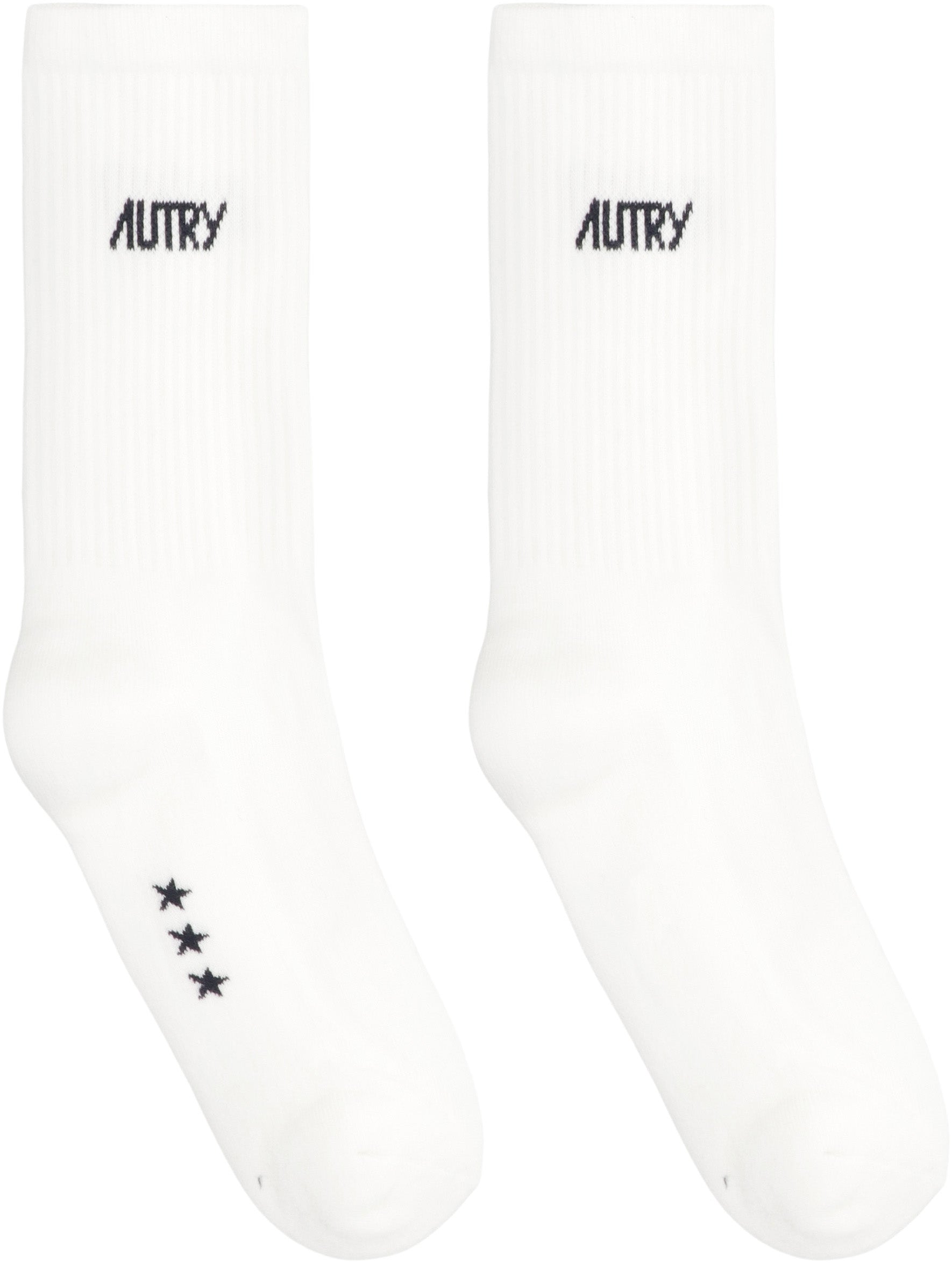 Logo cotton blend socks