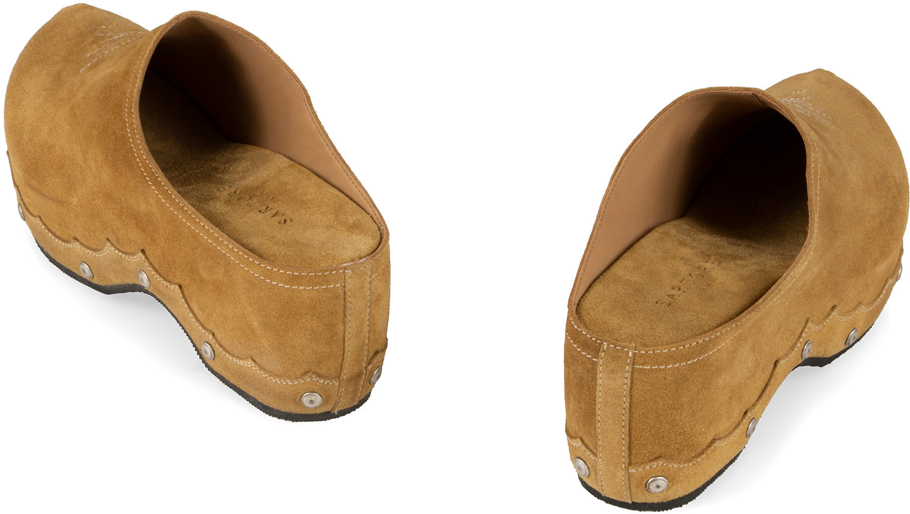 Suede mules
