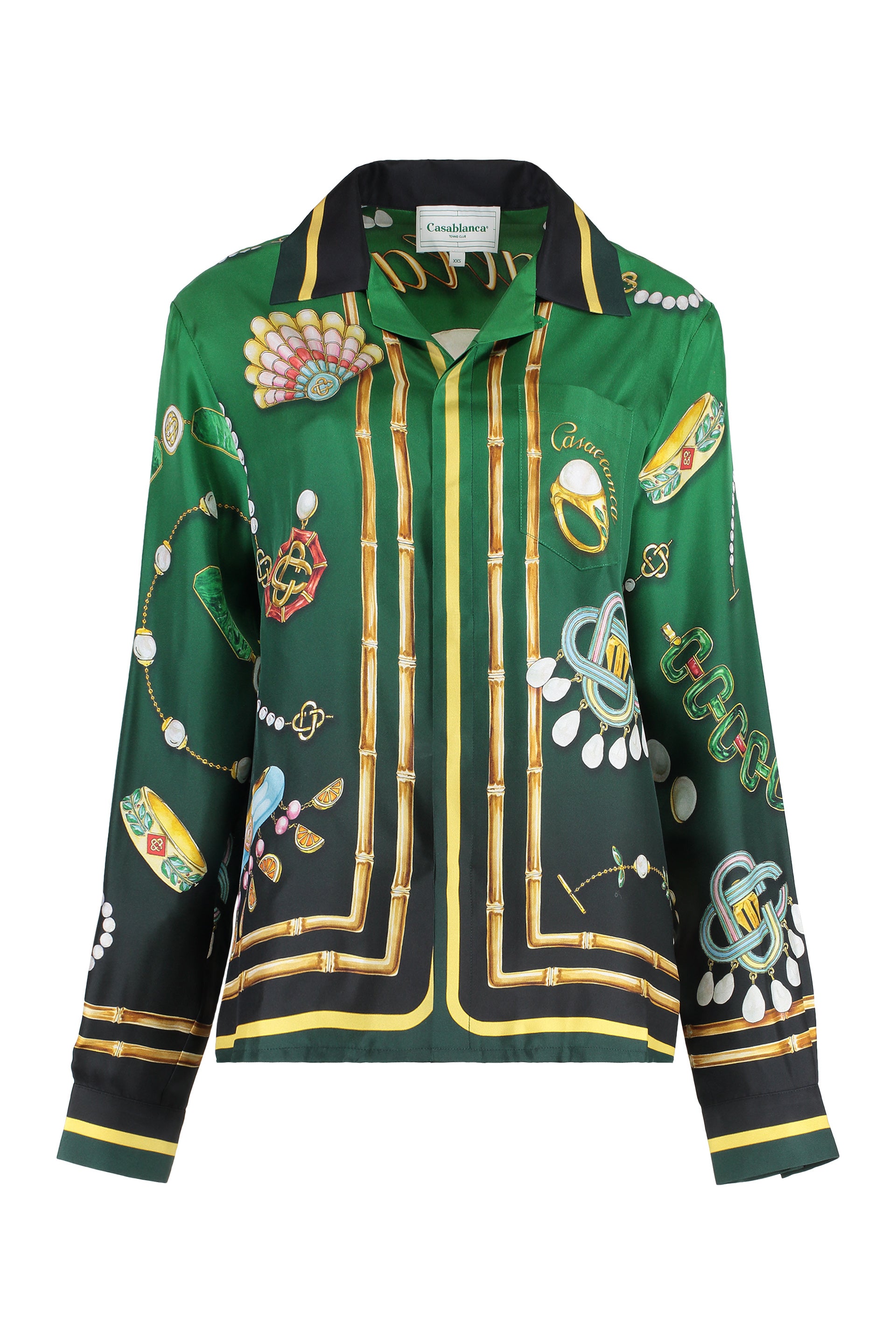 Printed silk shirt