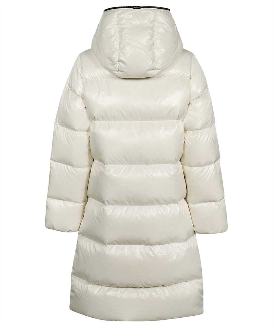 Long hooded down jacket
