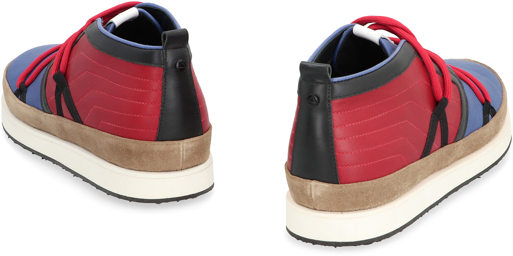 Leather mid-top sneakers