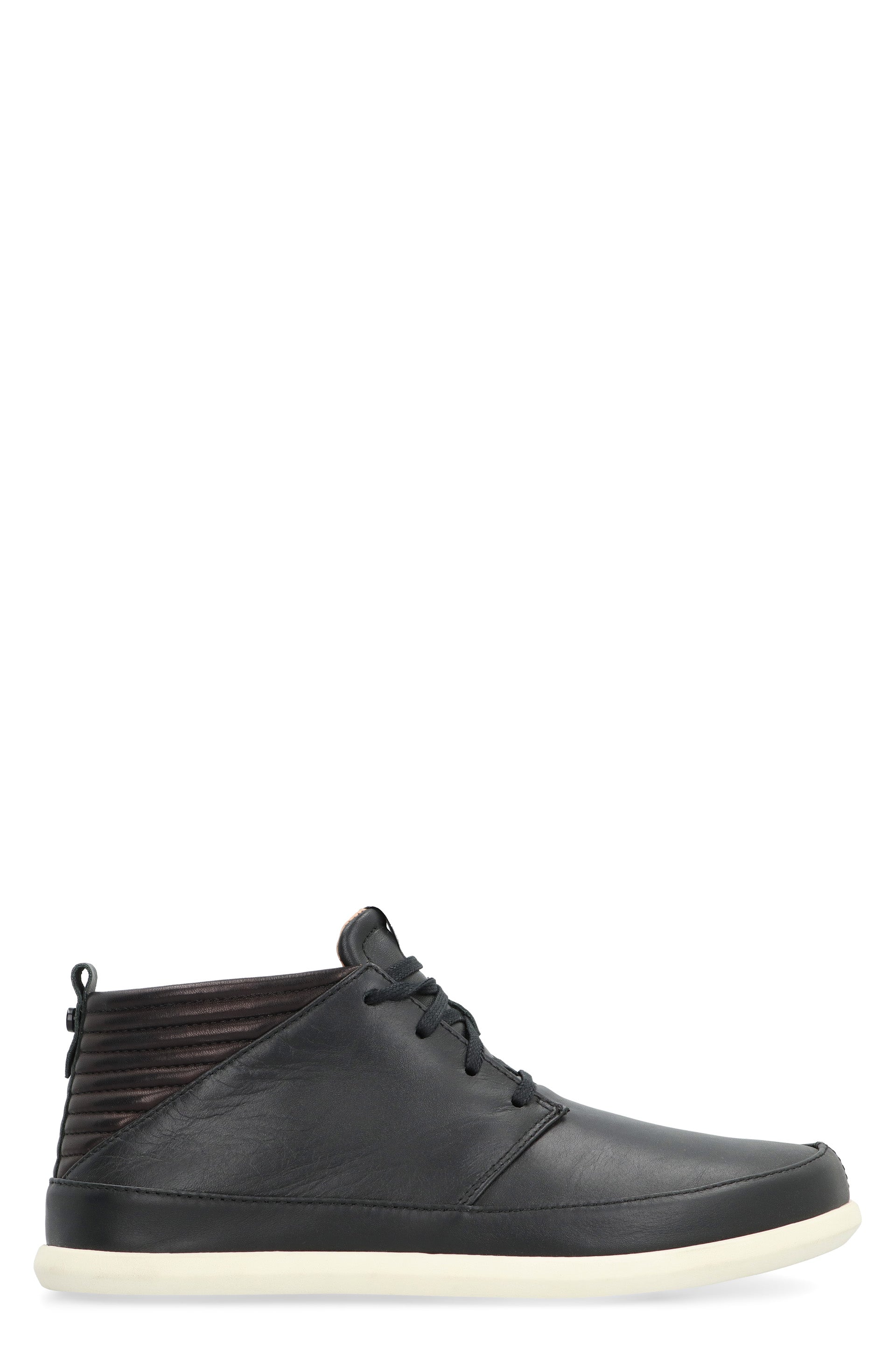Leather mid-top sneakers