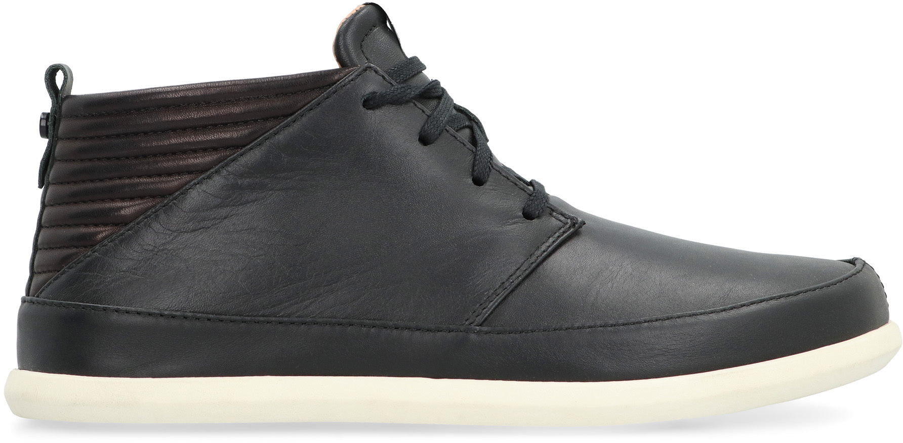 Leather mid-top sneakers