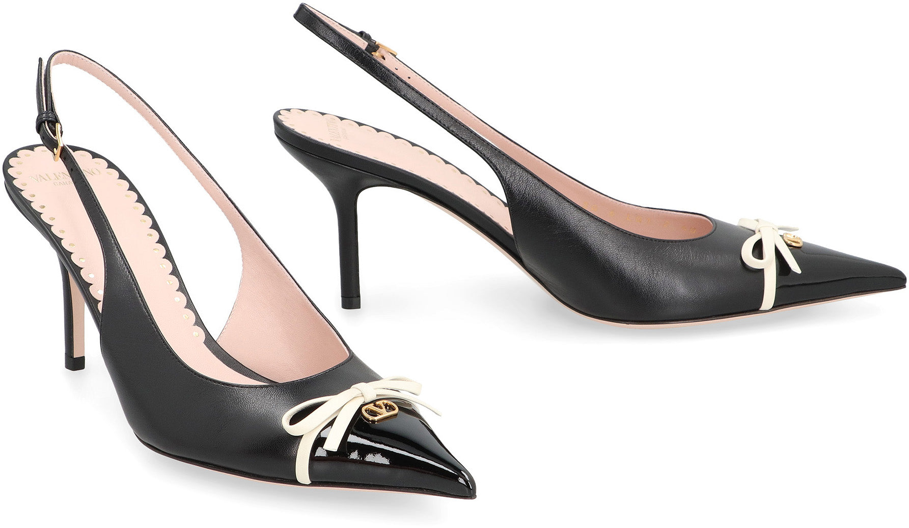 Valentino Garavani - Leather slingback pumps