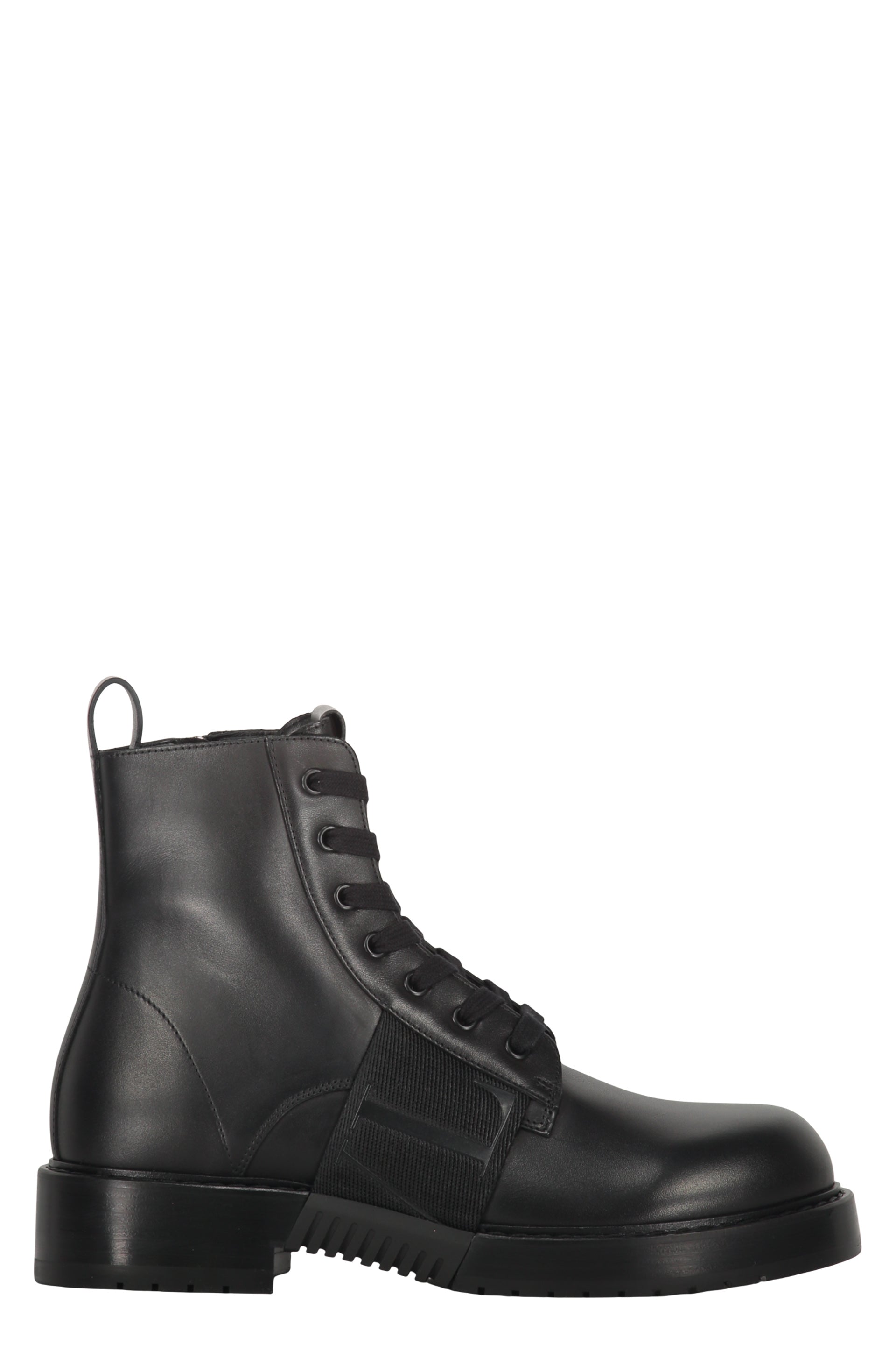 Leather lace-up boots