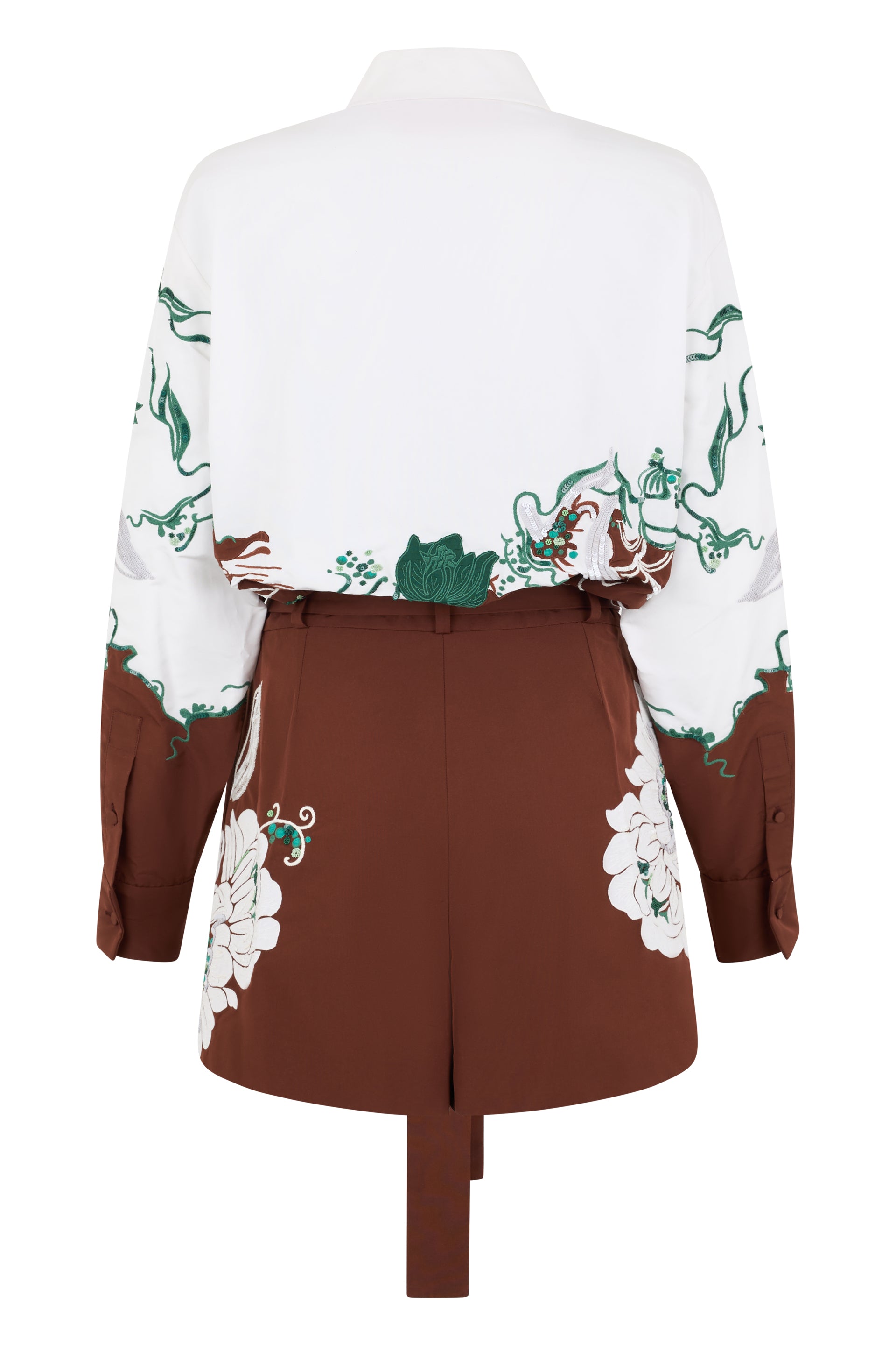 Embroidered short jumpsuit