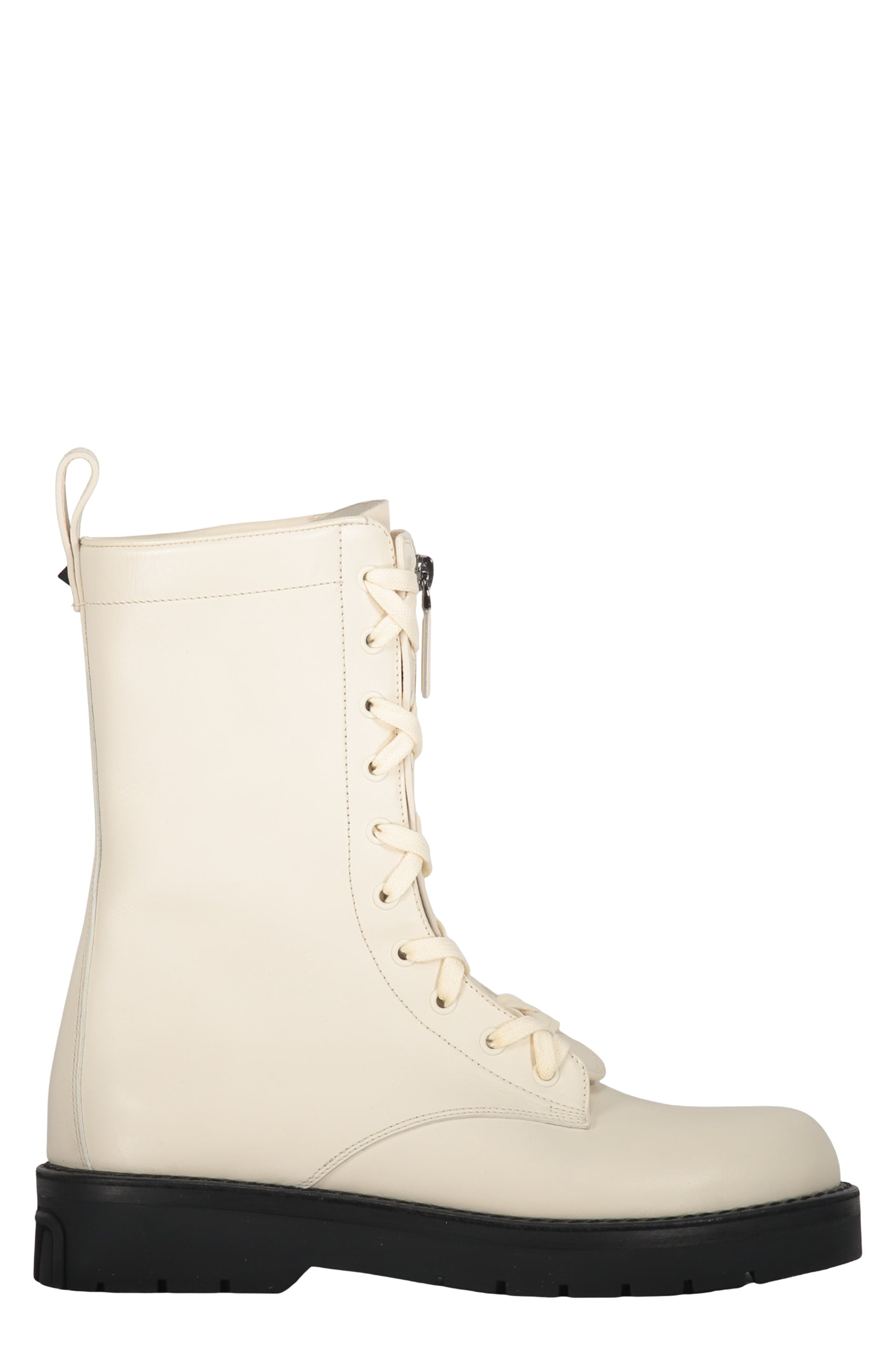 Leather lace-up boots