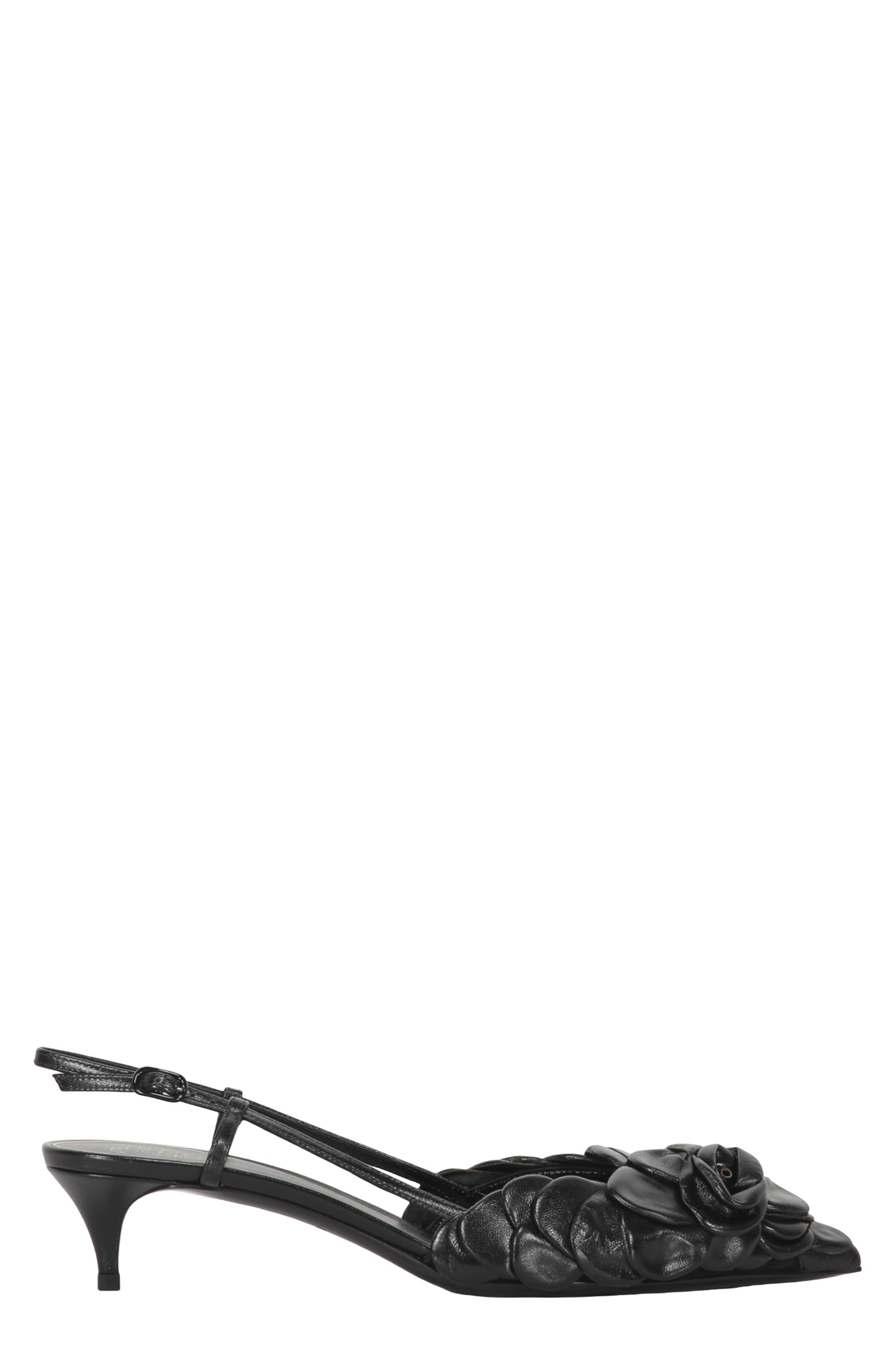 Leather slingback pumps