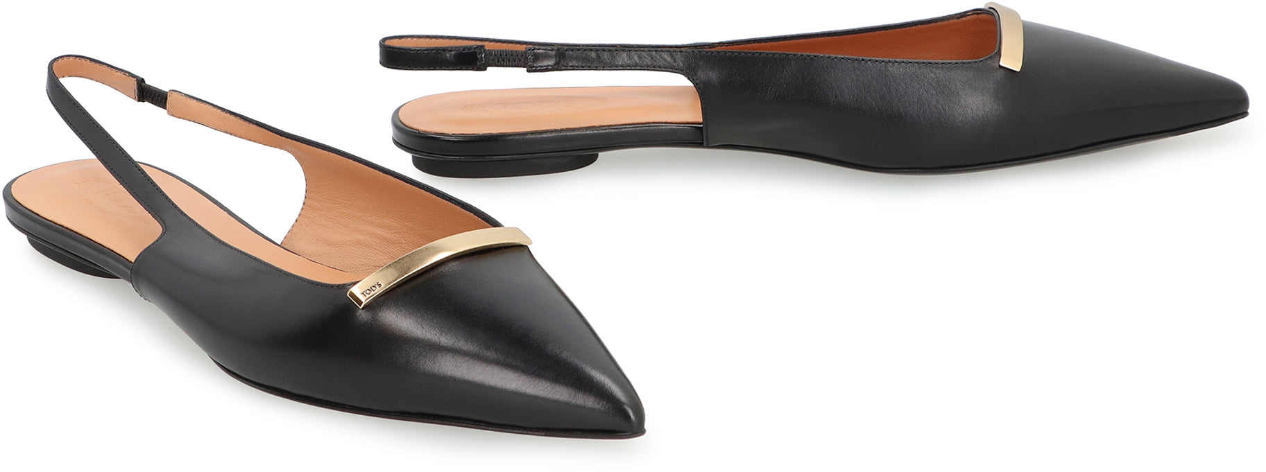 pointy-toe slingback ballet flats