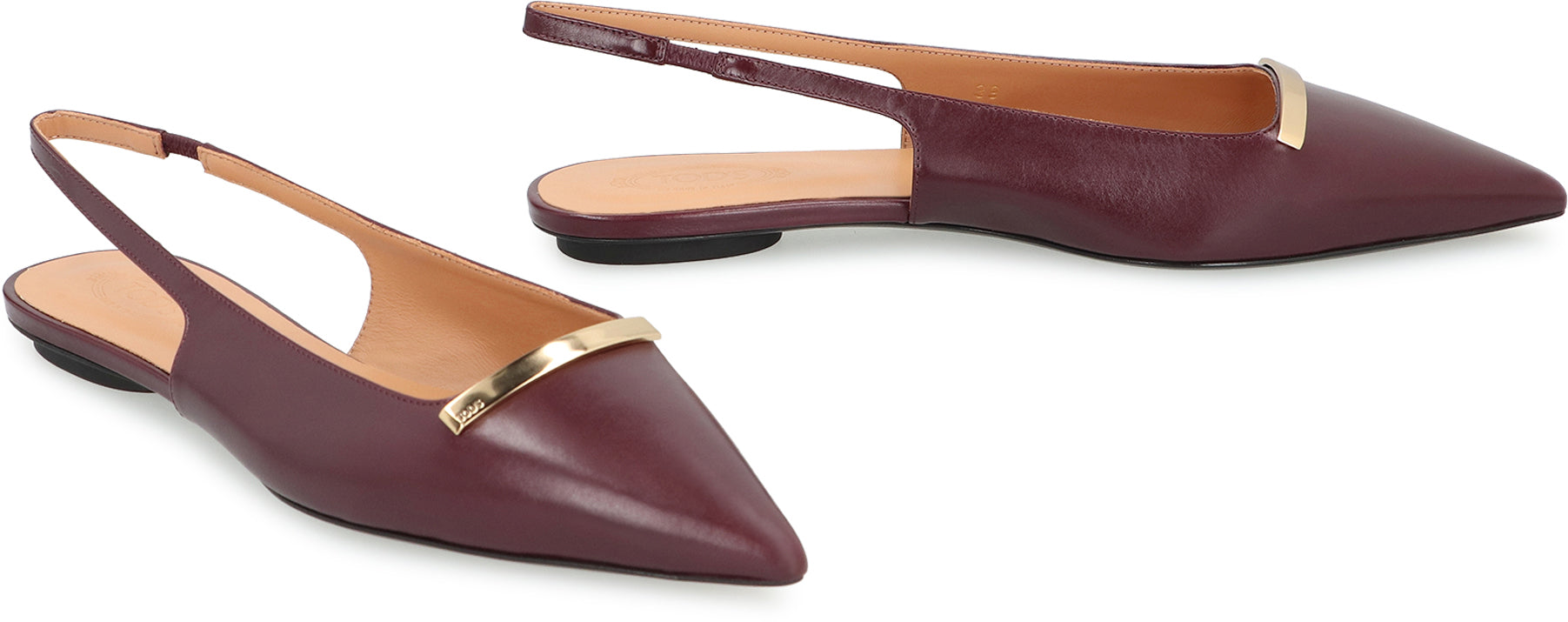pointy-toe slingback ballet flats