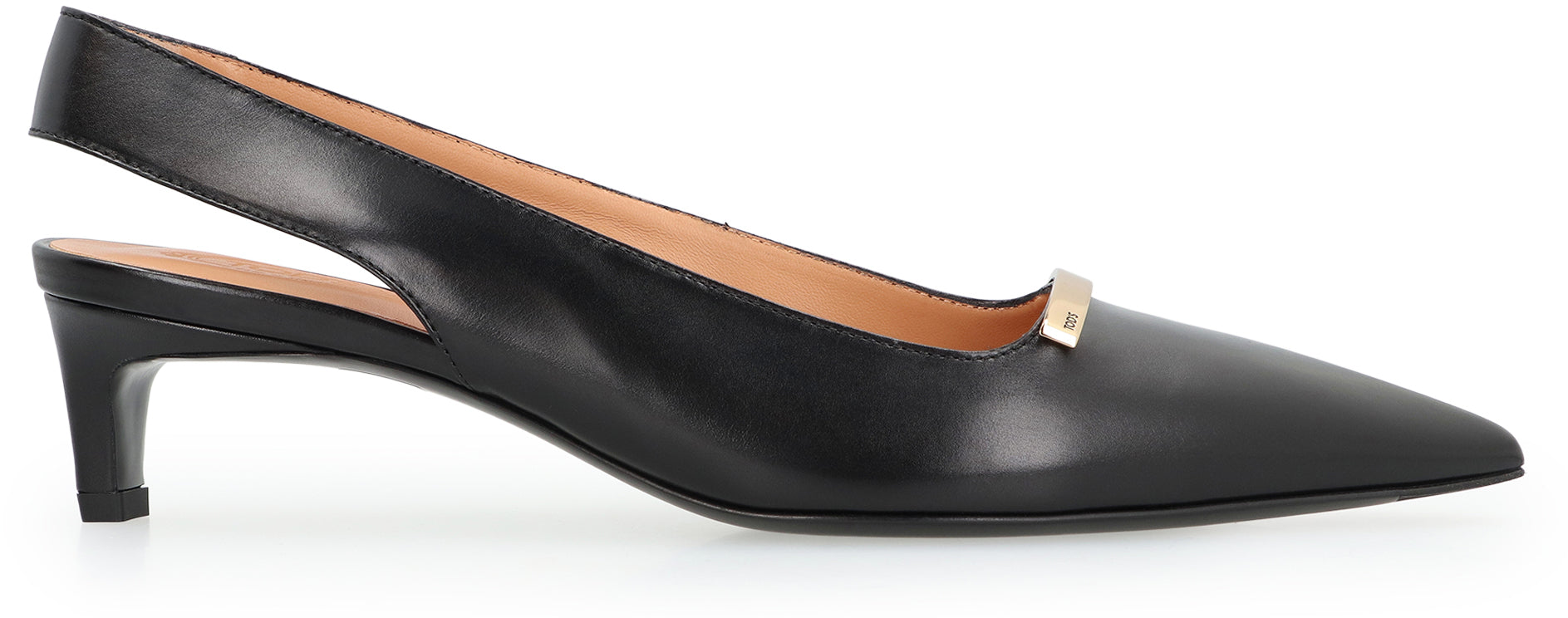 Leather slingback pumps