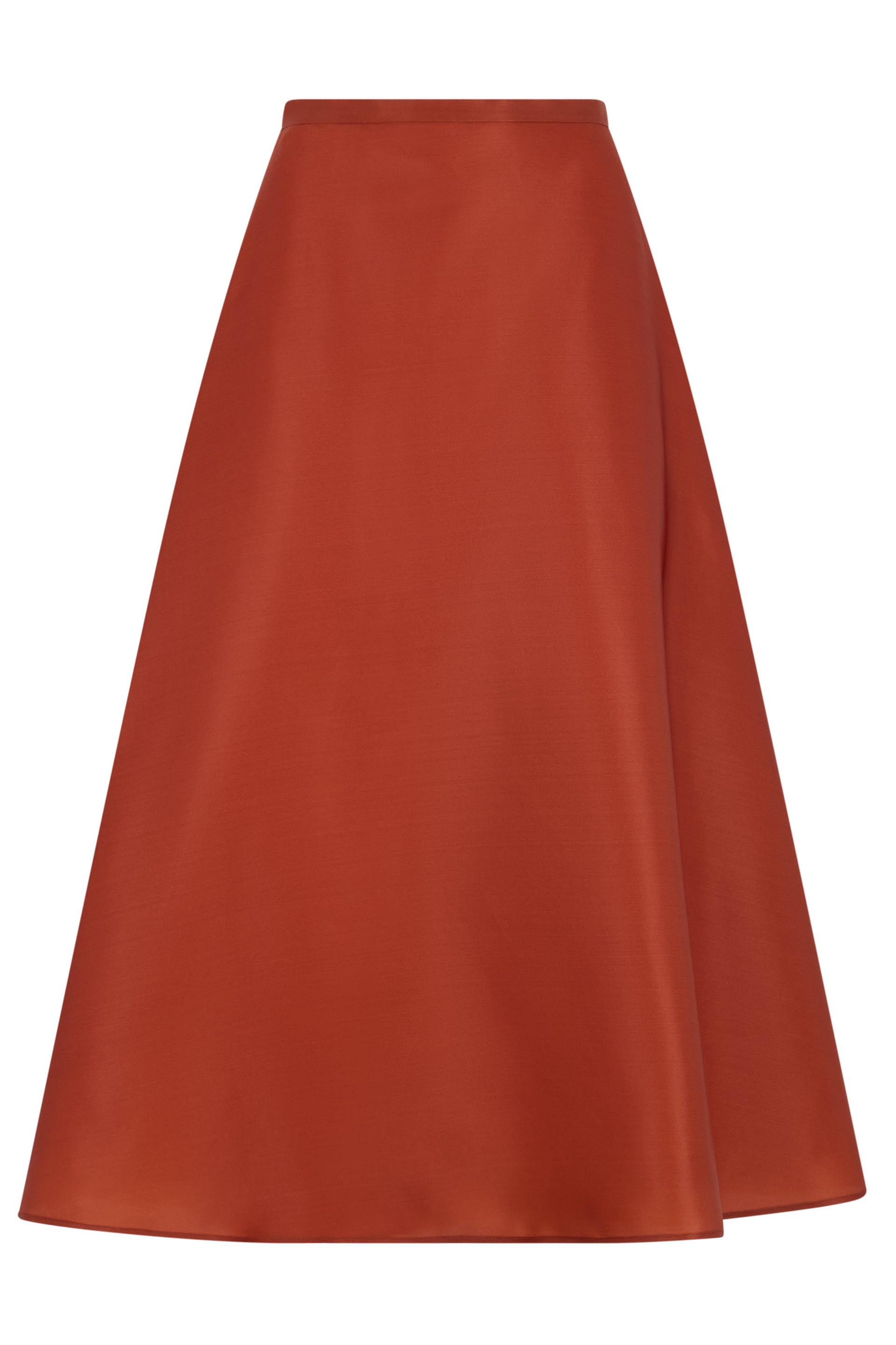 Long wide silk skirt