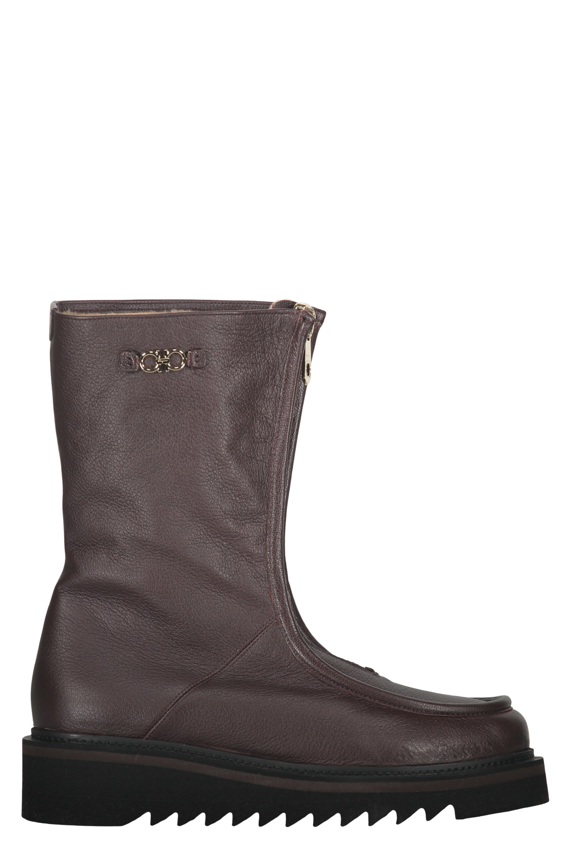 Leather ankle boots