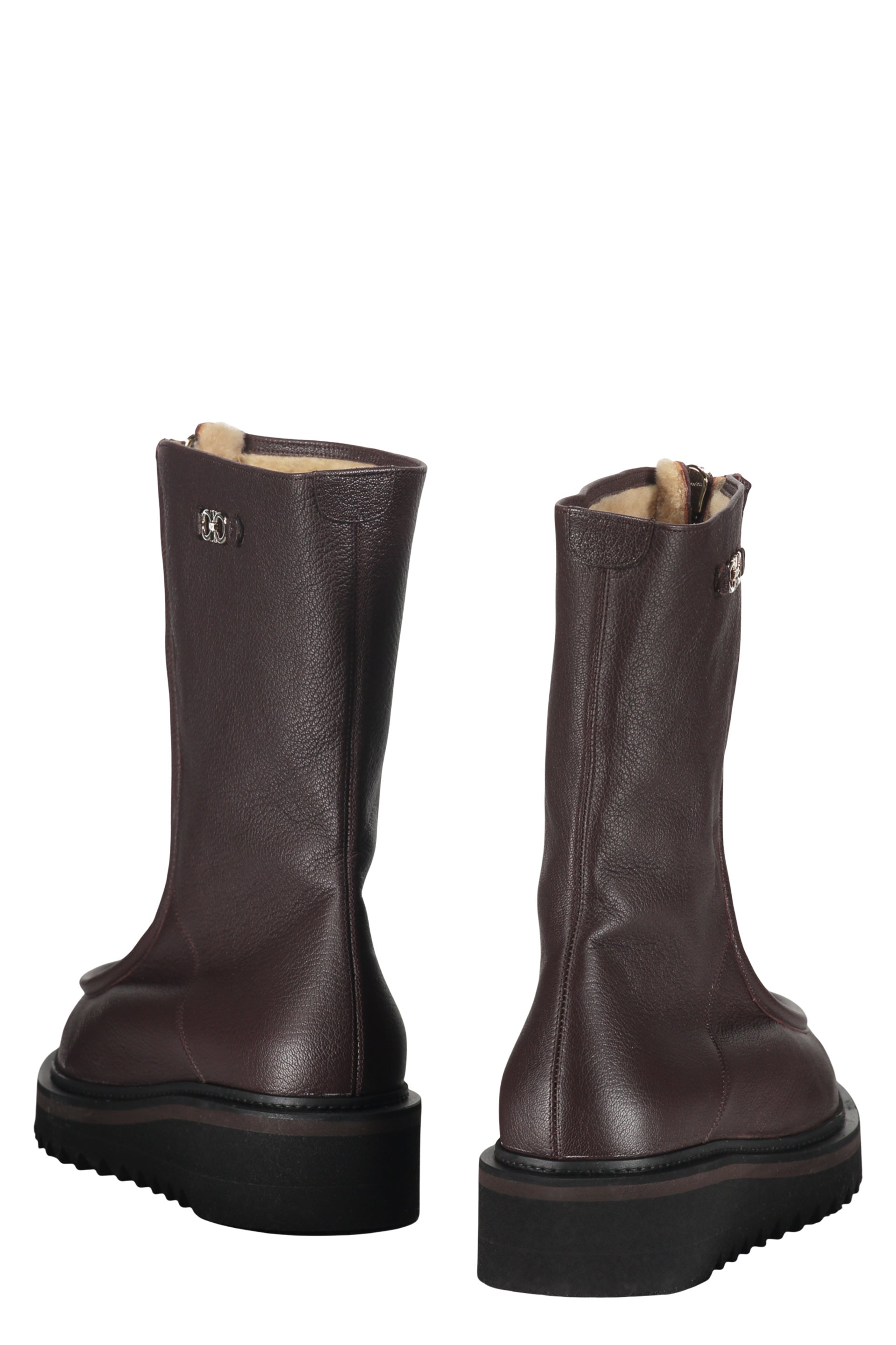 Leather ankle boots