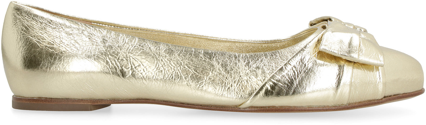 Varina metallic leather ballet flats