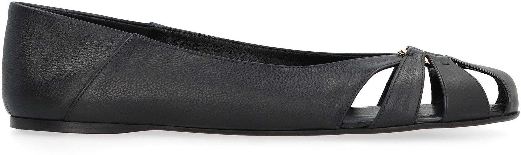 Leather ballet flats