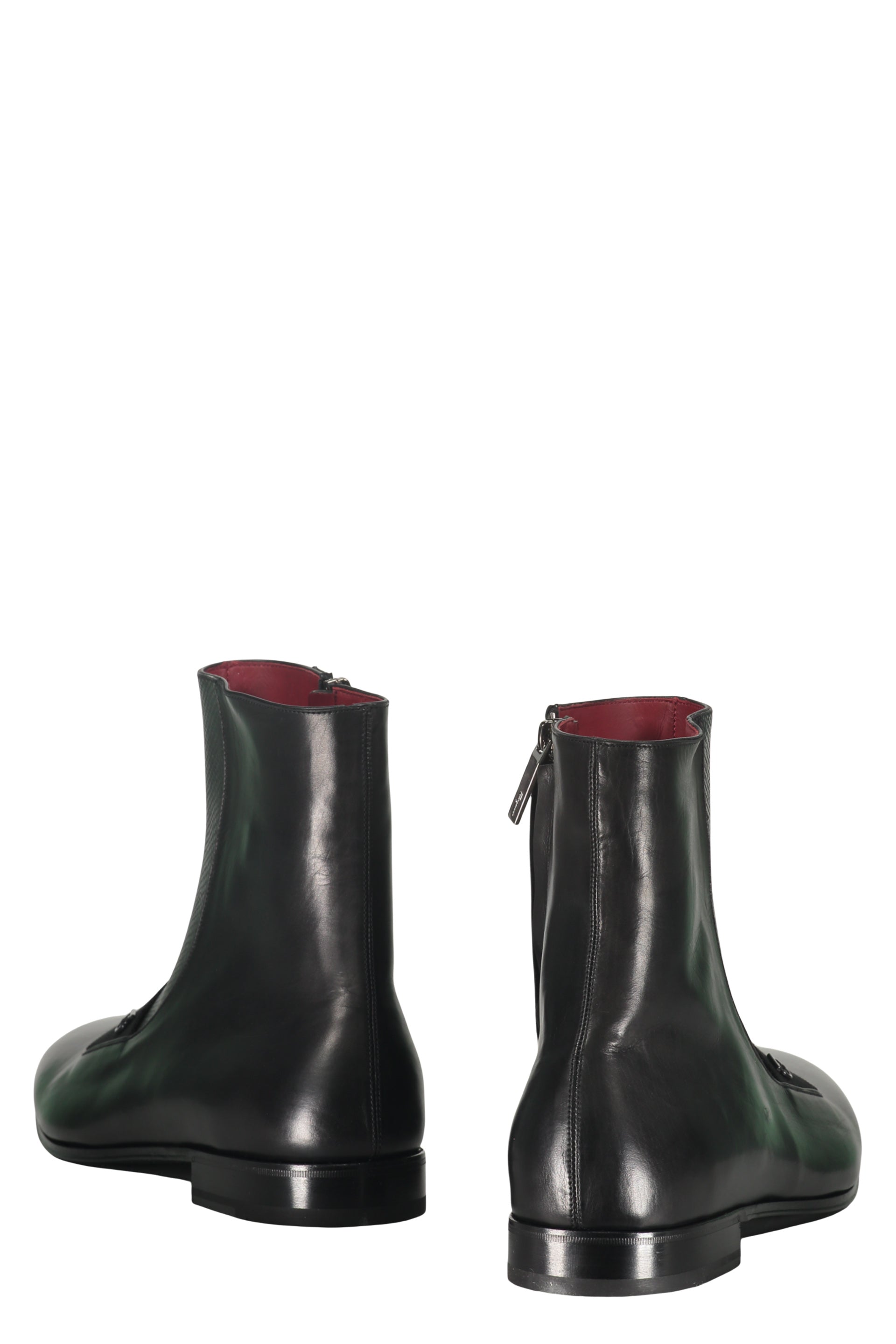 Leather ankle boots