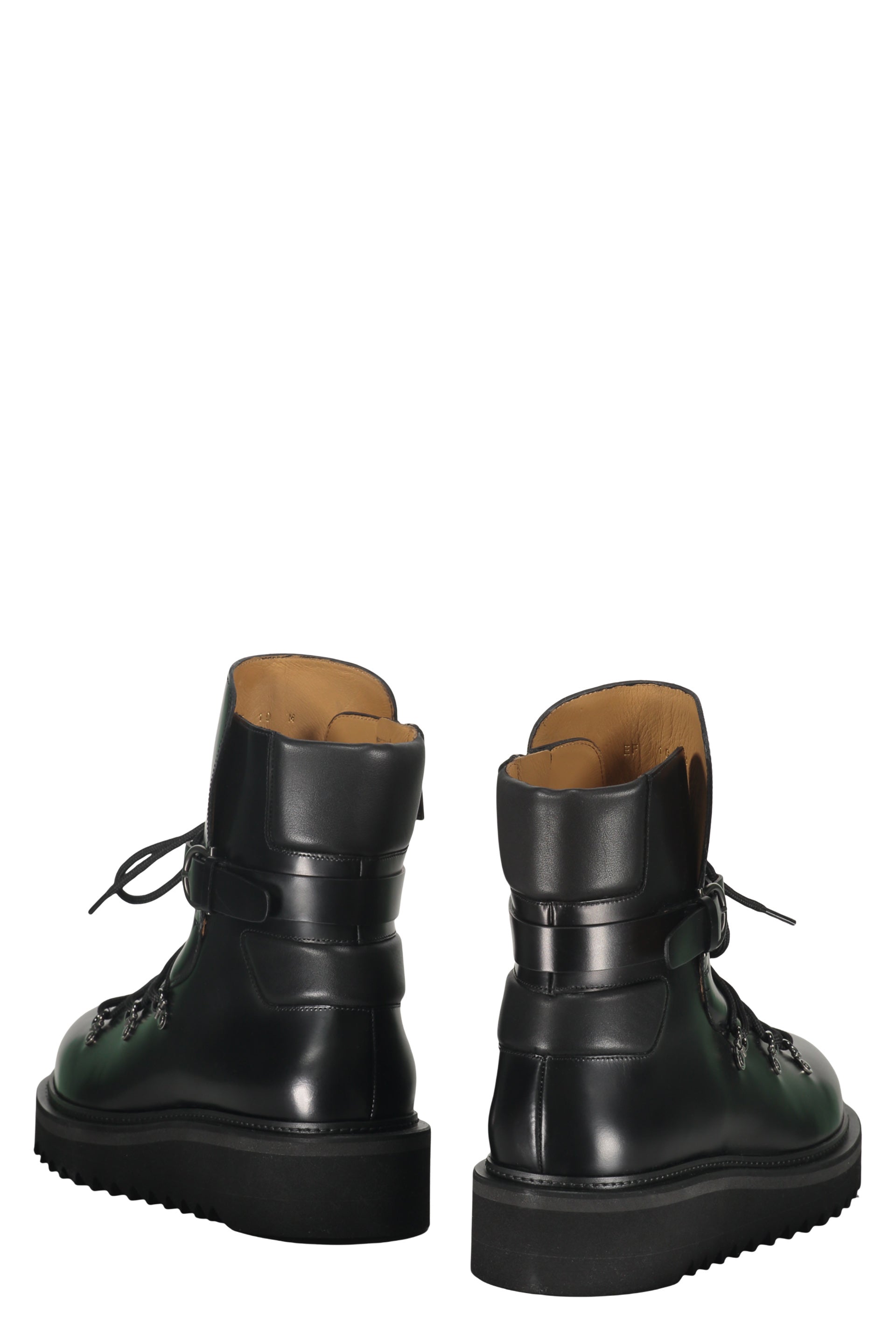 Leather lace-up boots