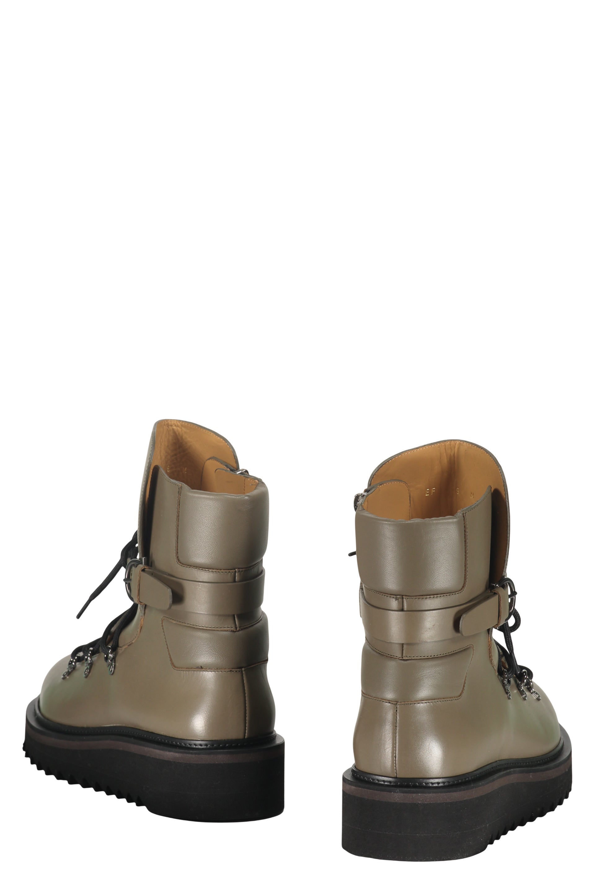 Leather lace-up boots